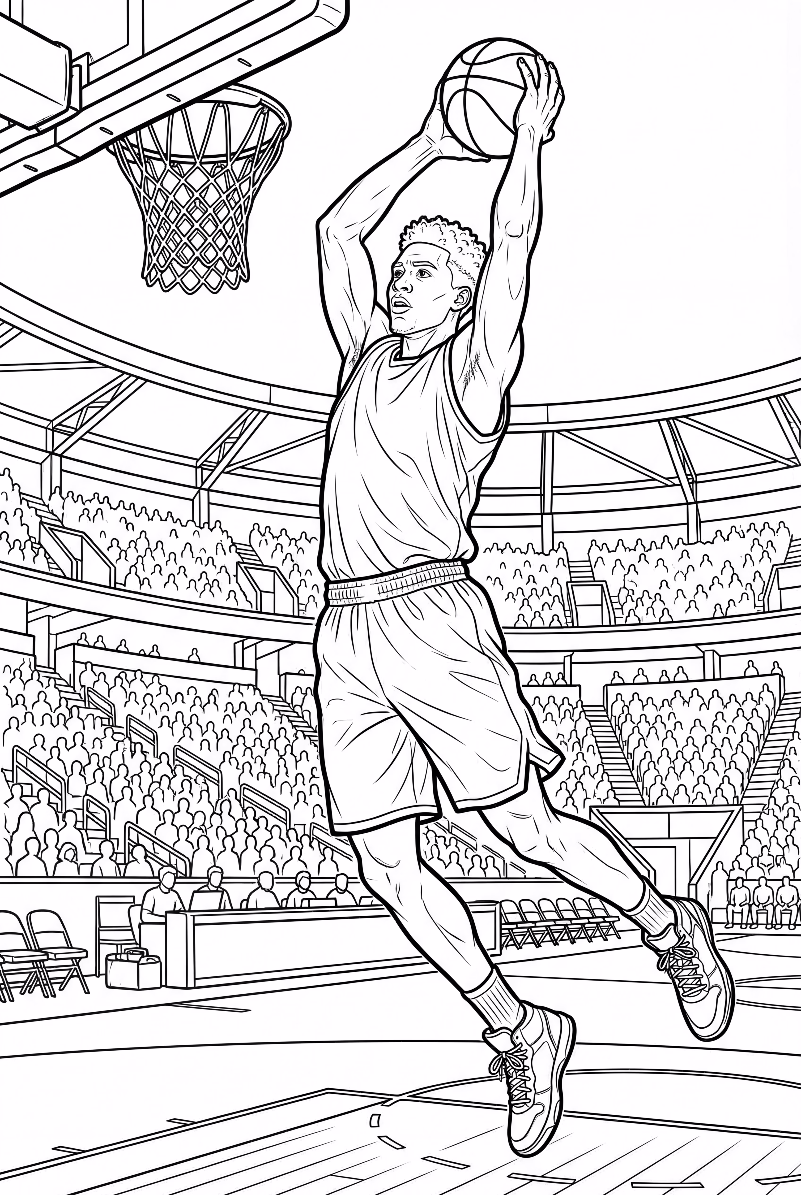 Player playing basketball on the court