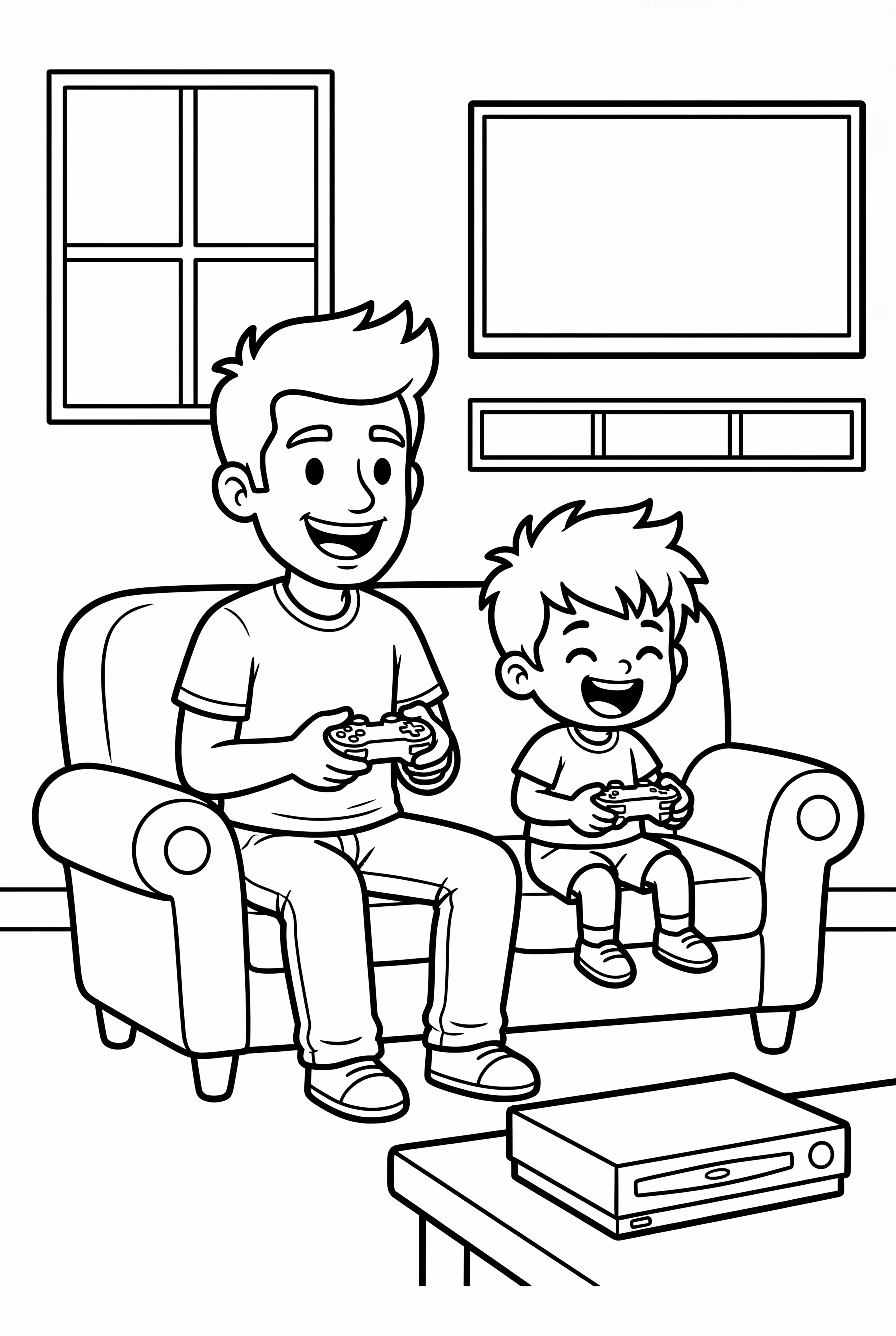 Playing Video Games With Dad On Fathers Day