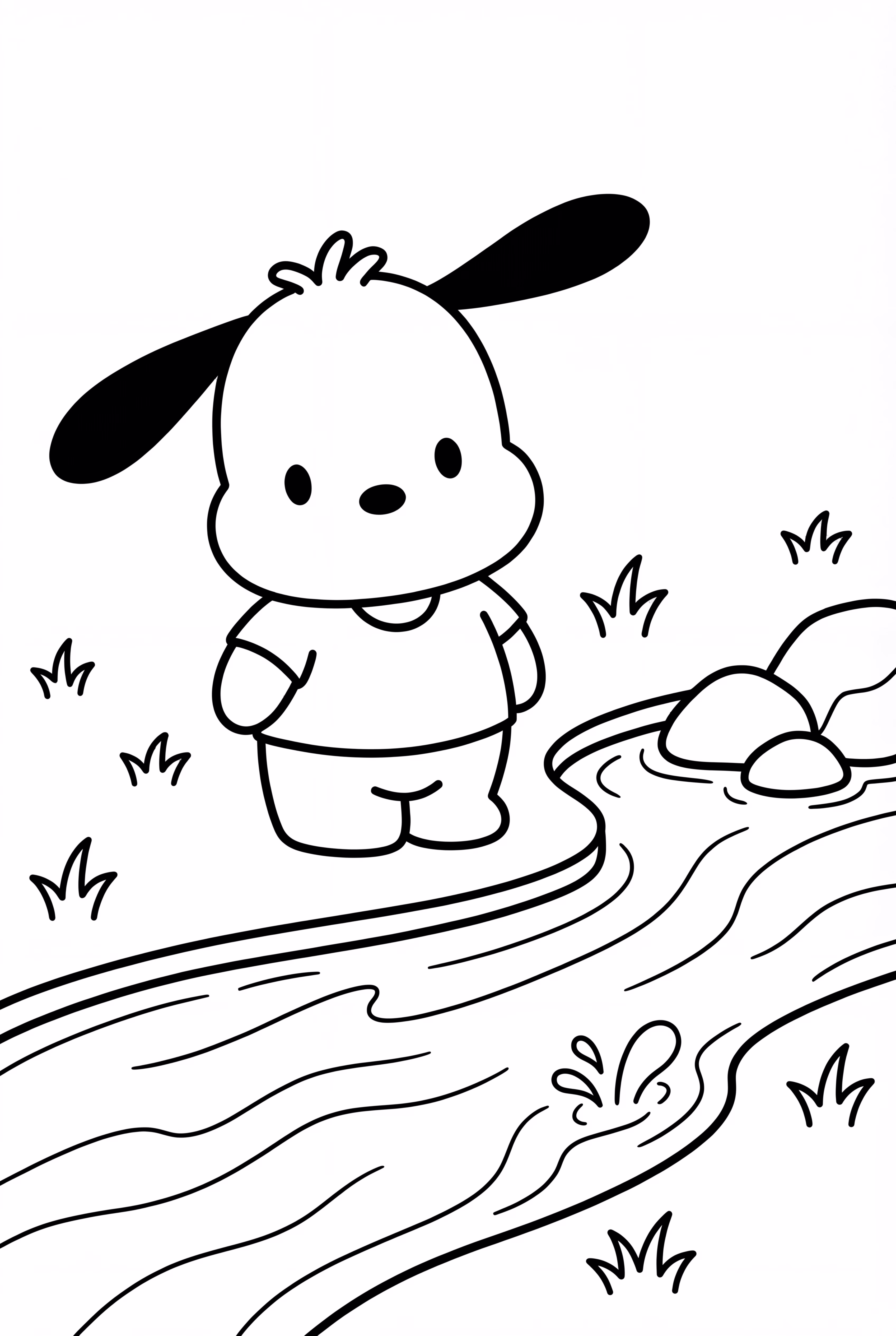 Pochacco And Flowing River