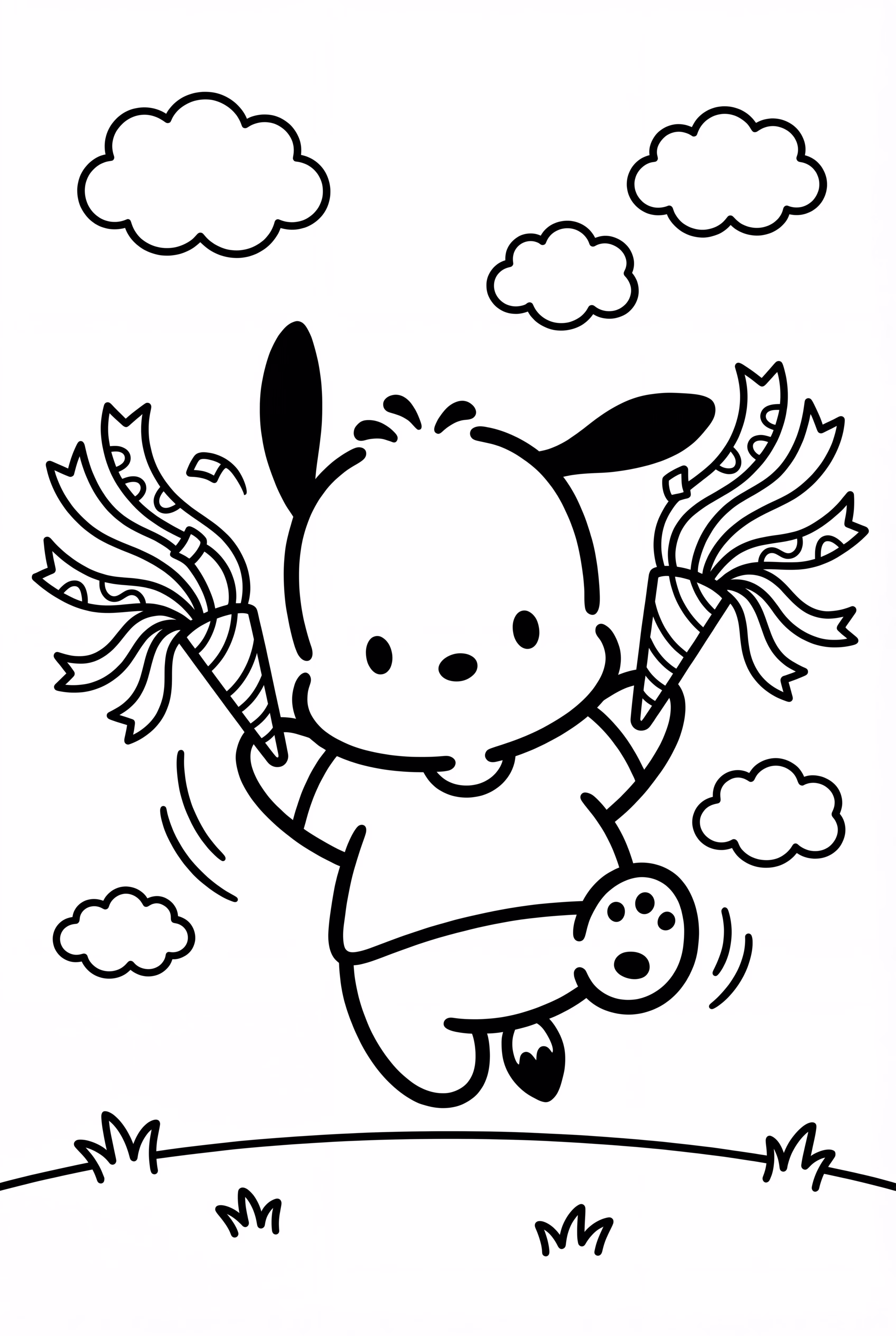 ポチャッコのリボンとともに踊る