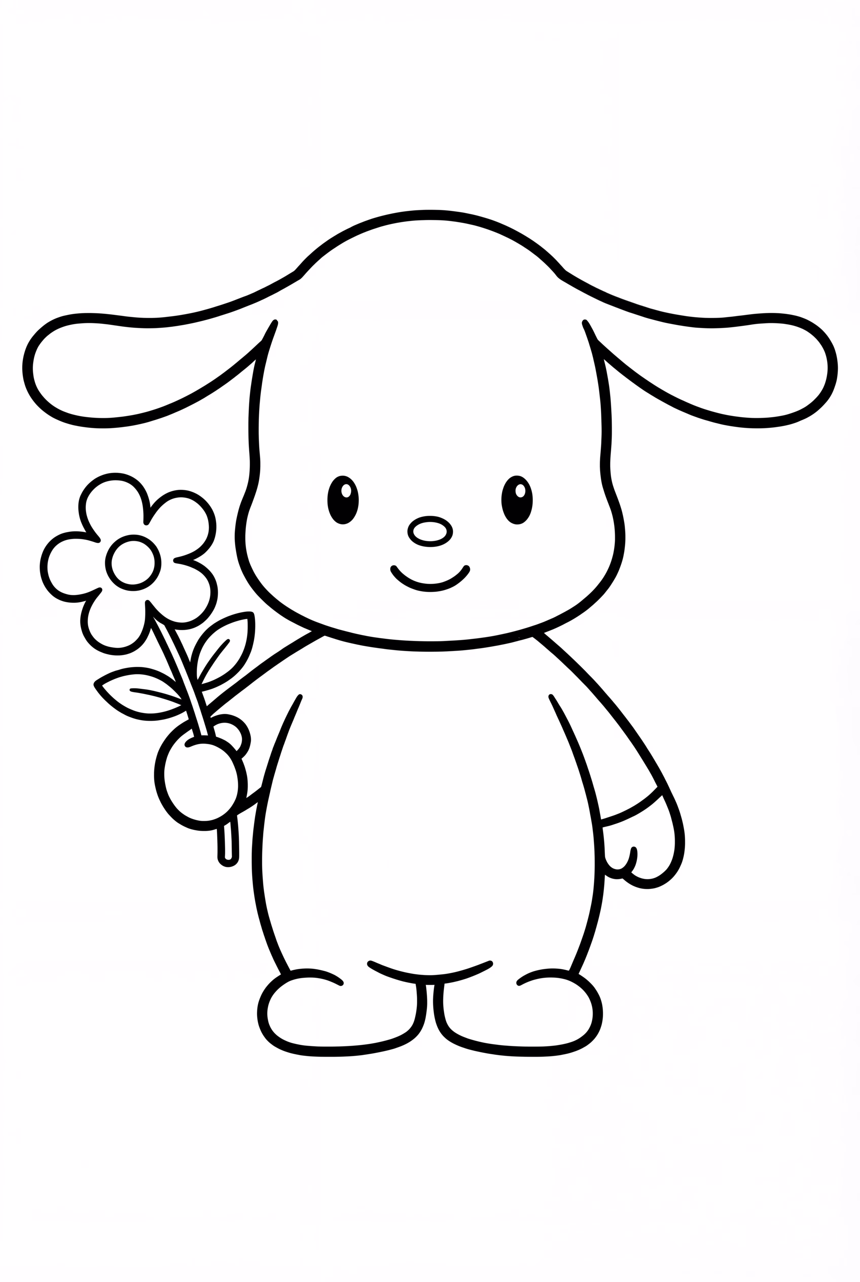 Pochacco Holding A Flower