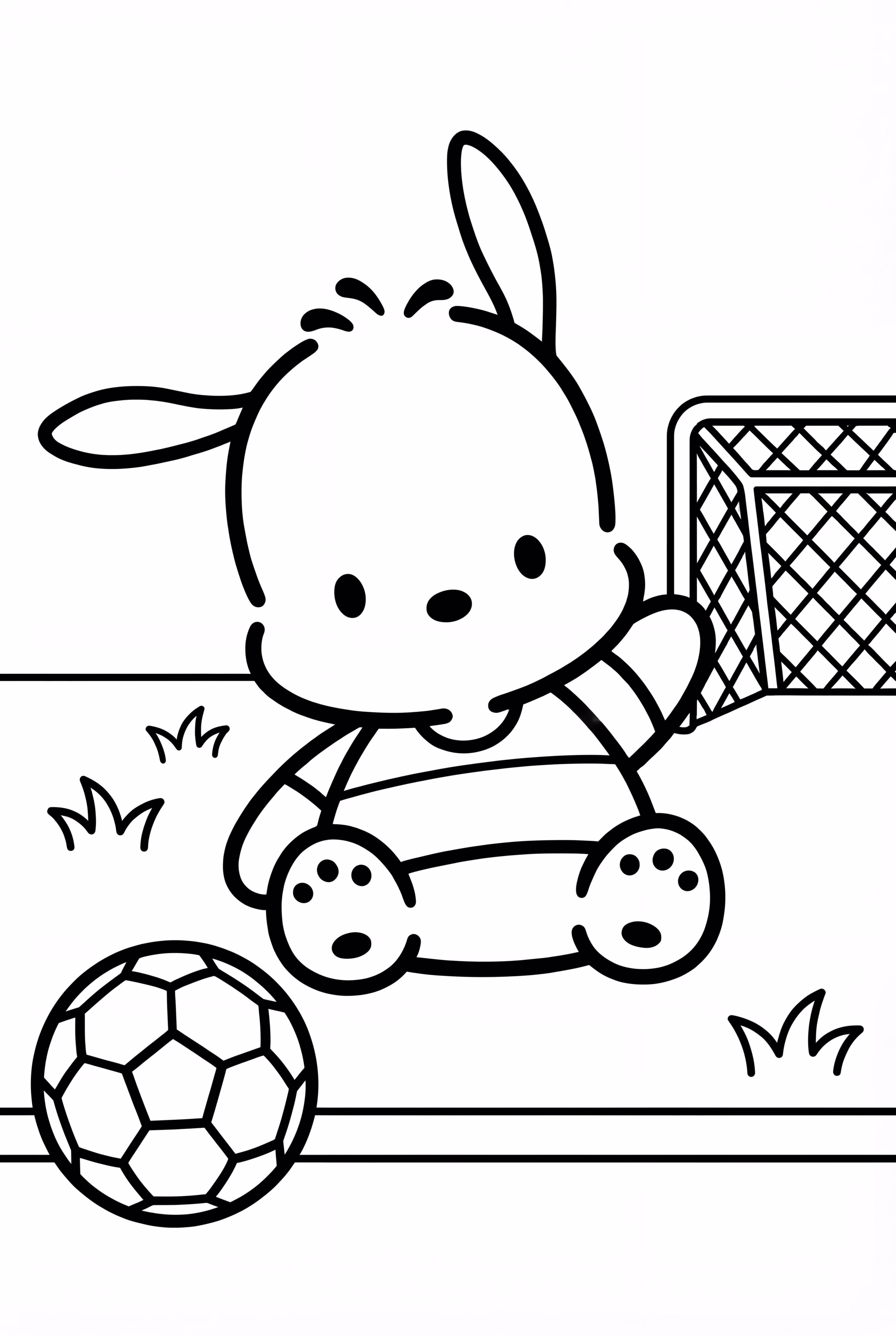 Pochacco Playing Soccer