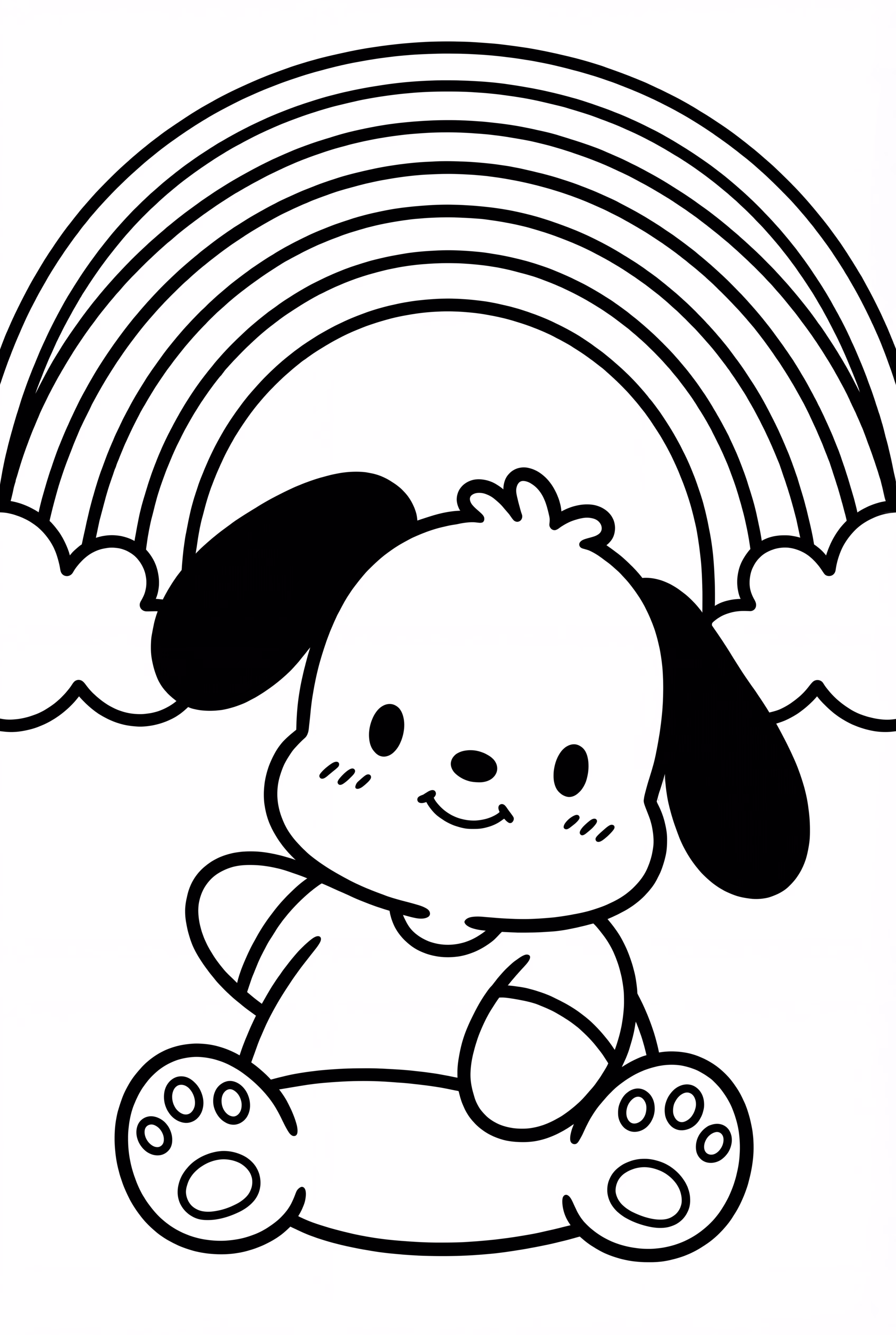 Pochacco Under Rainbow