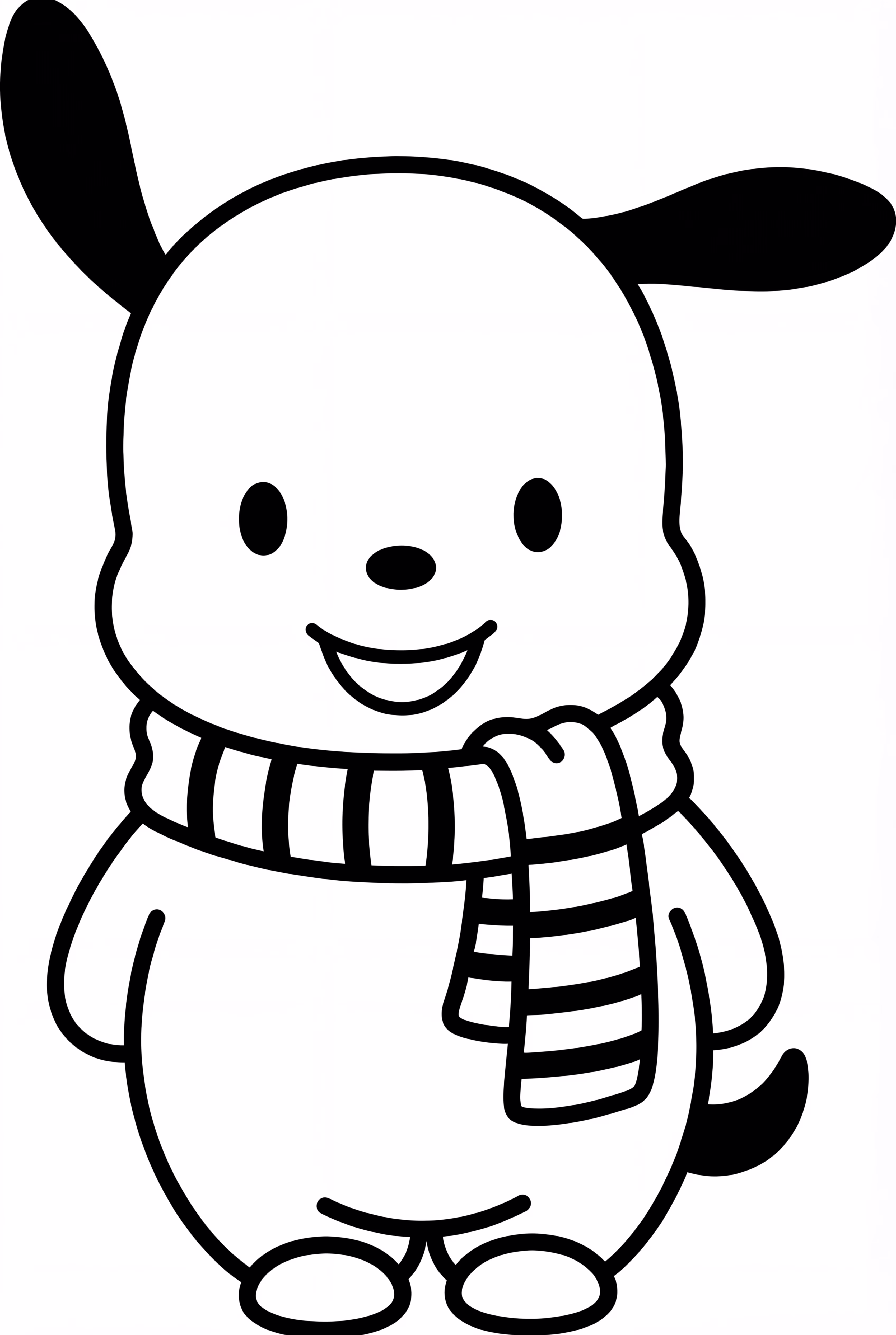 Pochacco Wearing A Scarf