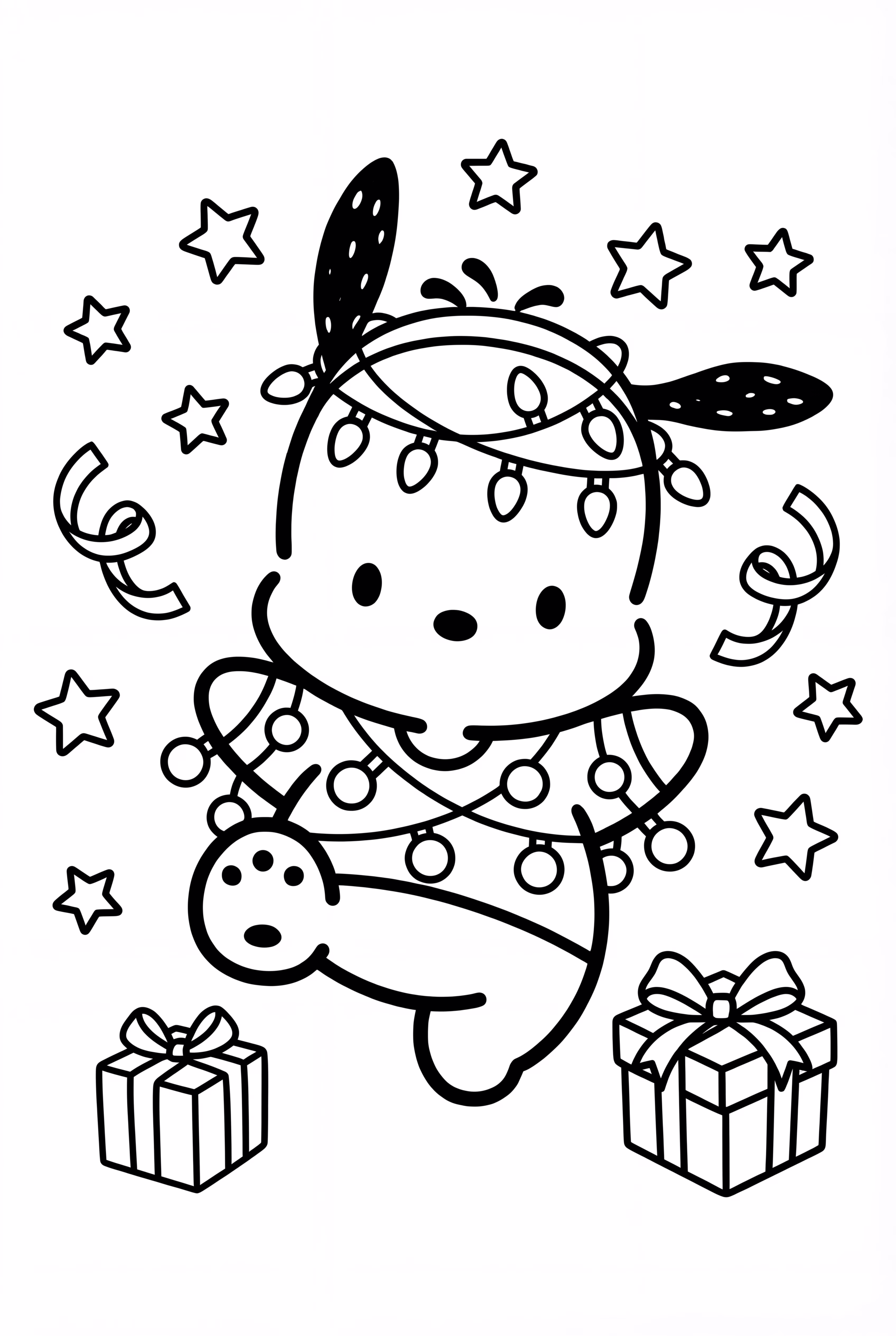 Pochacco With Festive Lights
