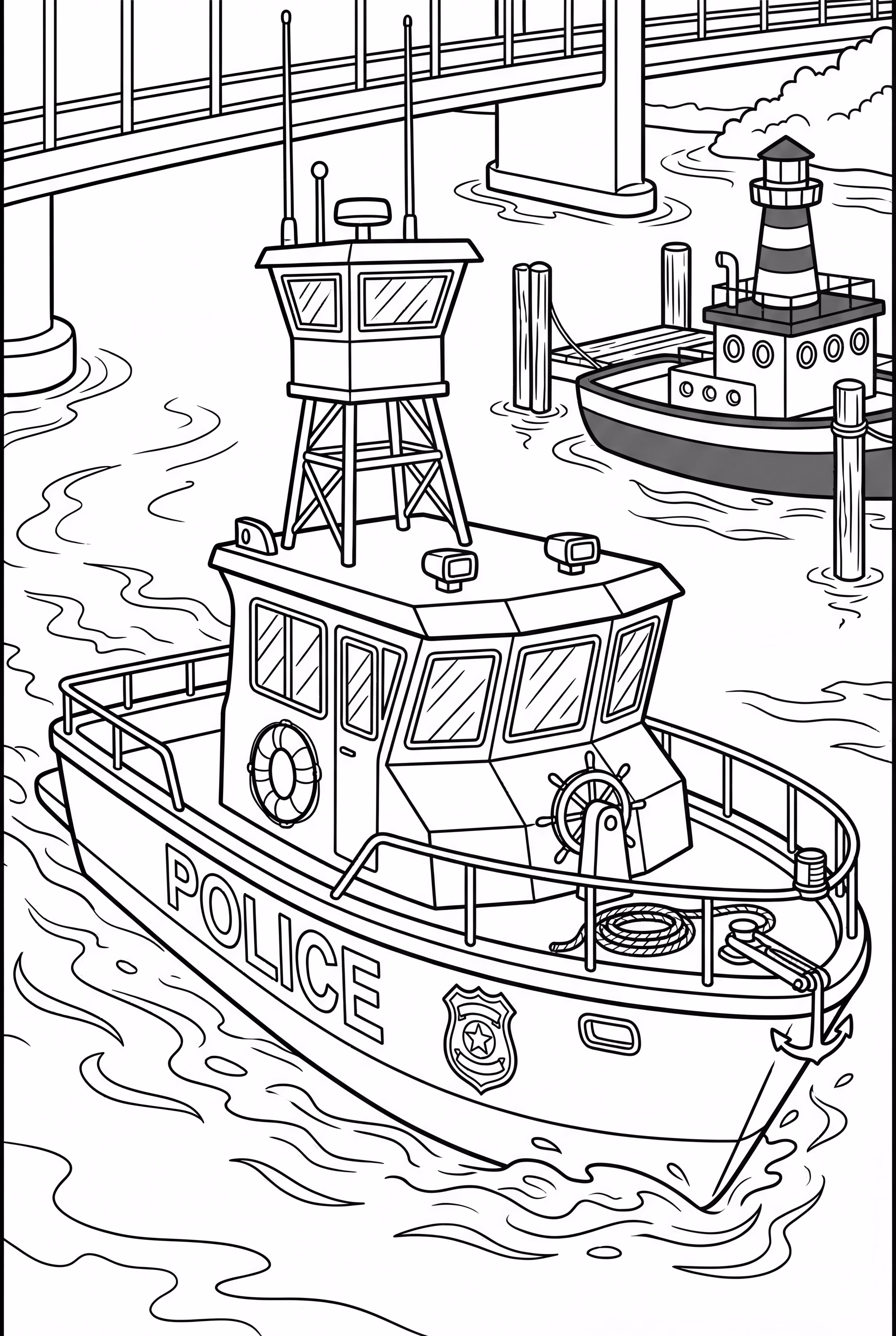 Police Boat Patrolling the River