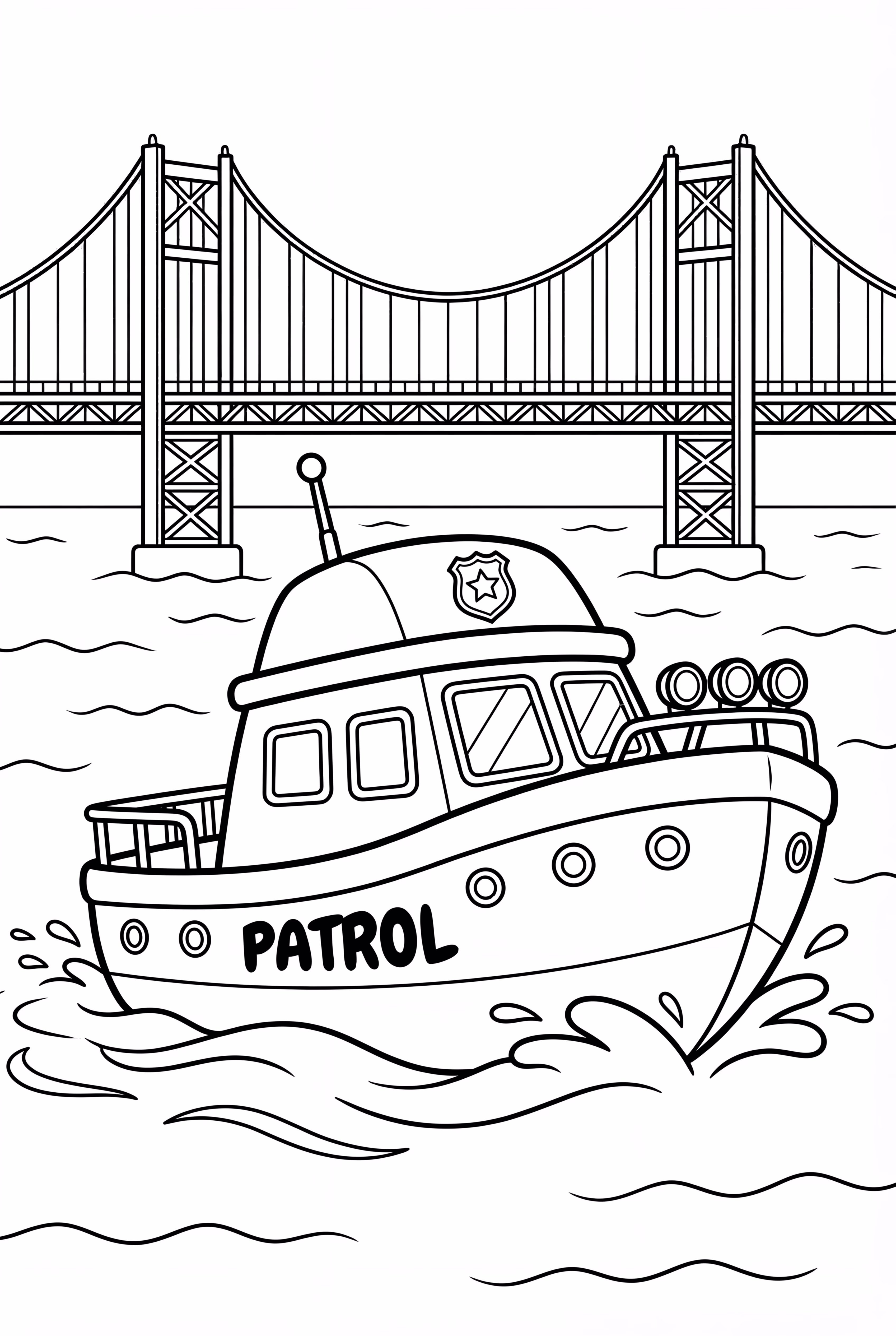 Police Boat Patrolling the River