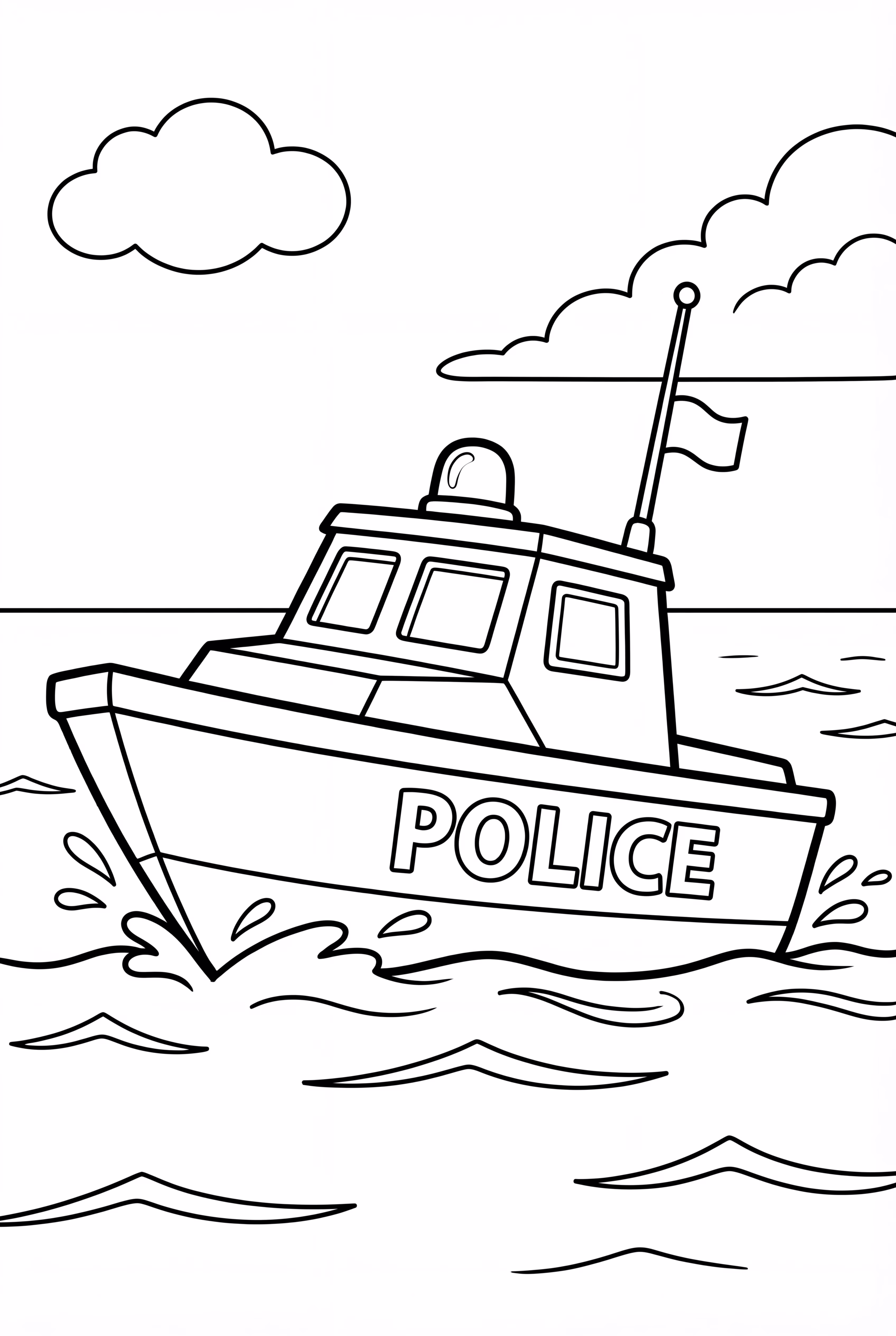 Police Boat Patrolling the River