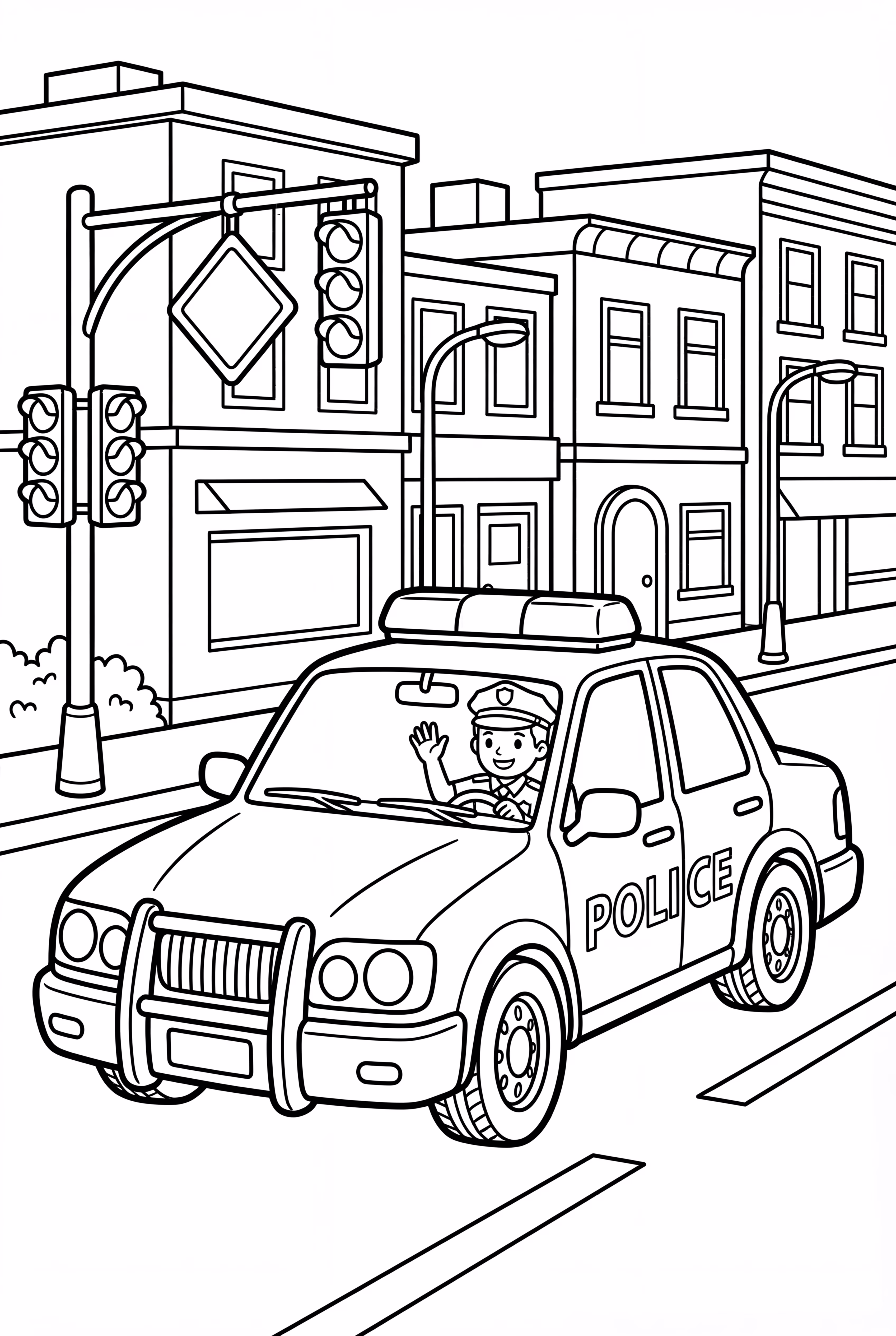 Police Car on the Road