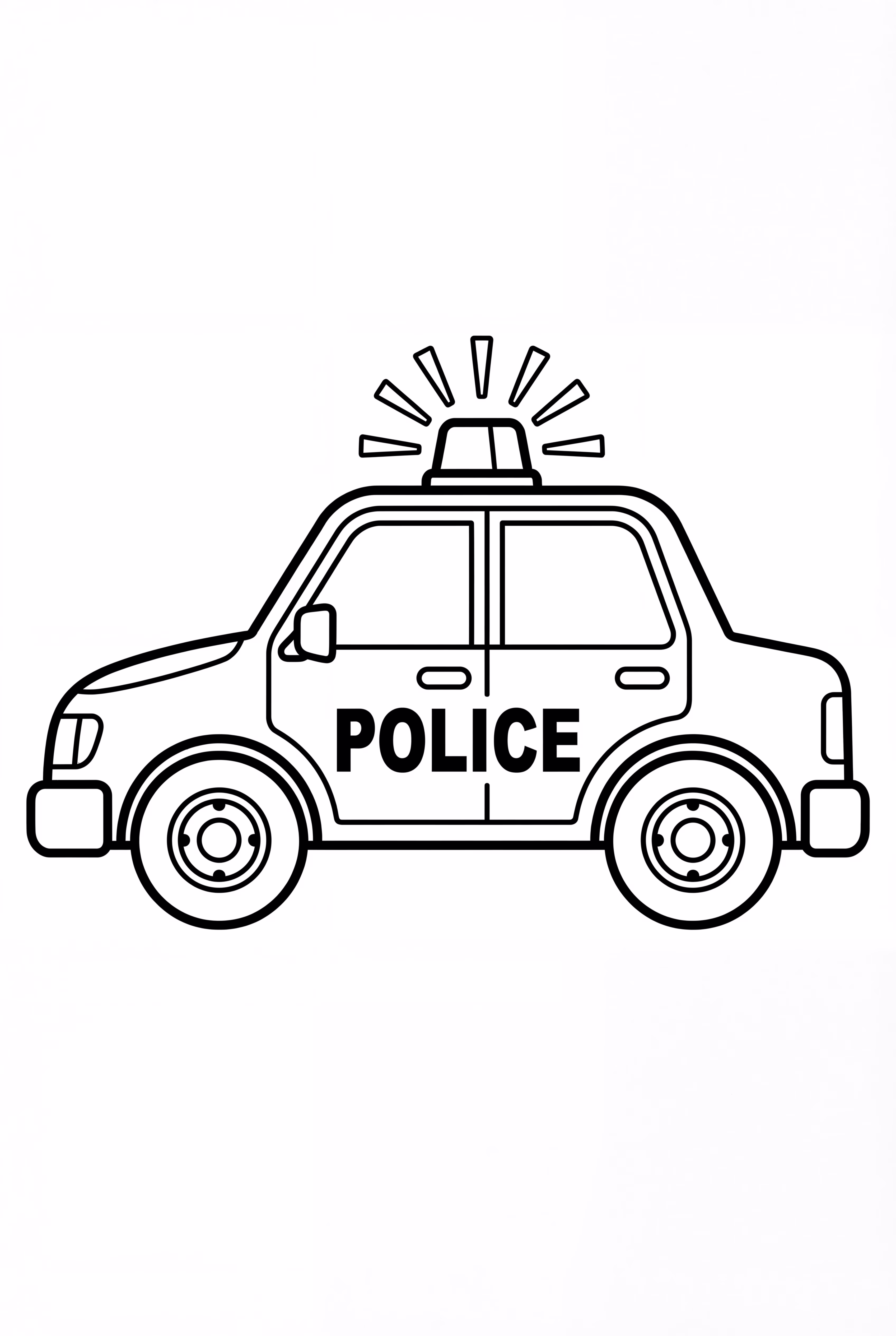 Police Car with Flashing Lights