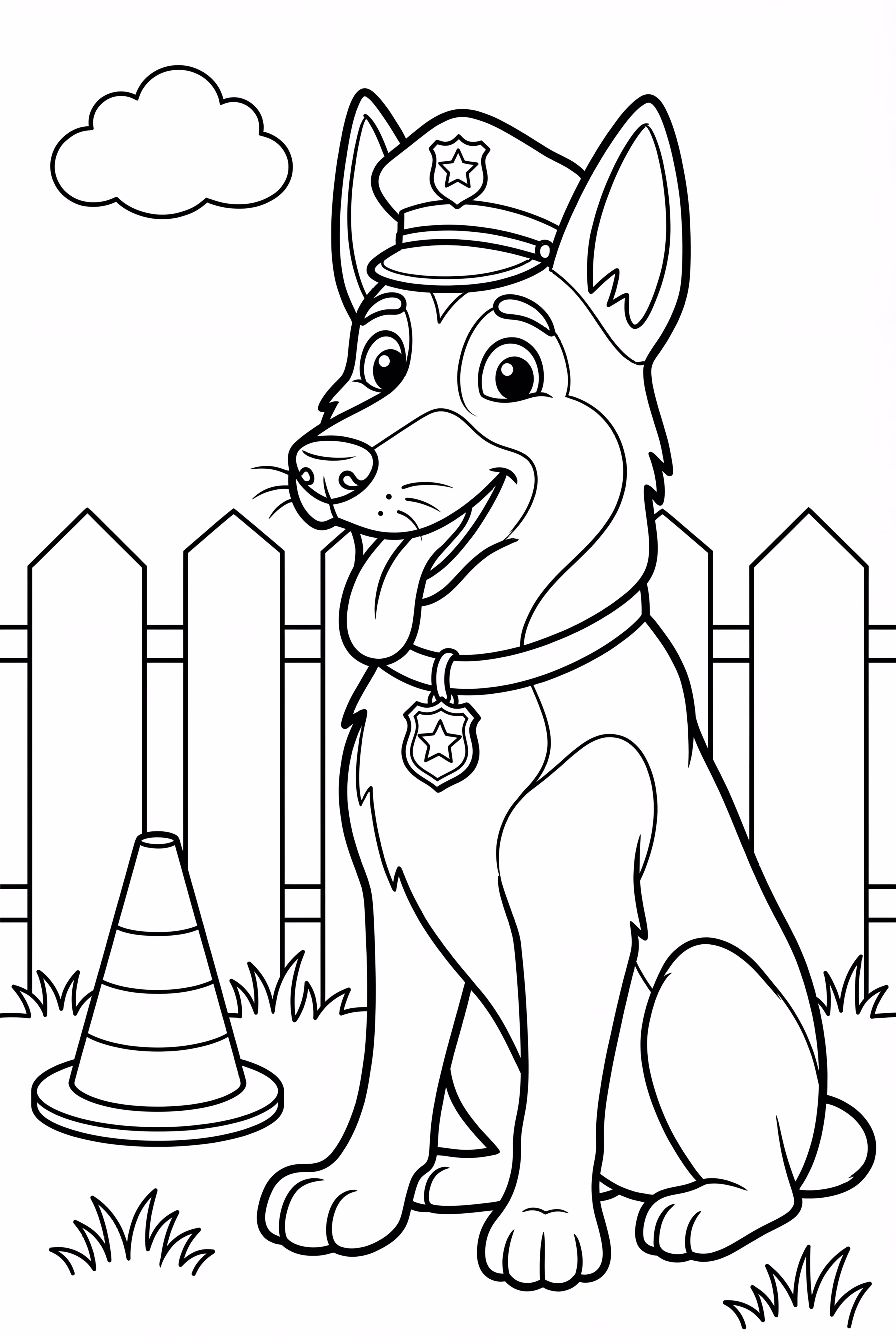 Police Dog German Shepherd in Action