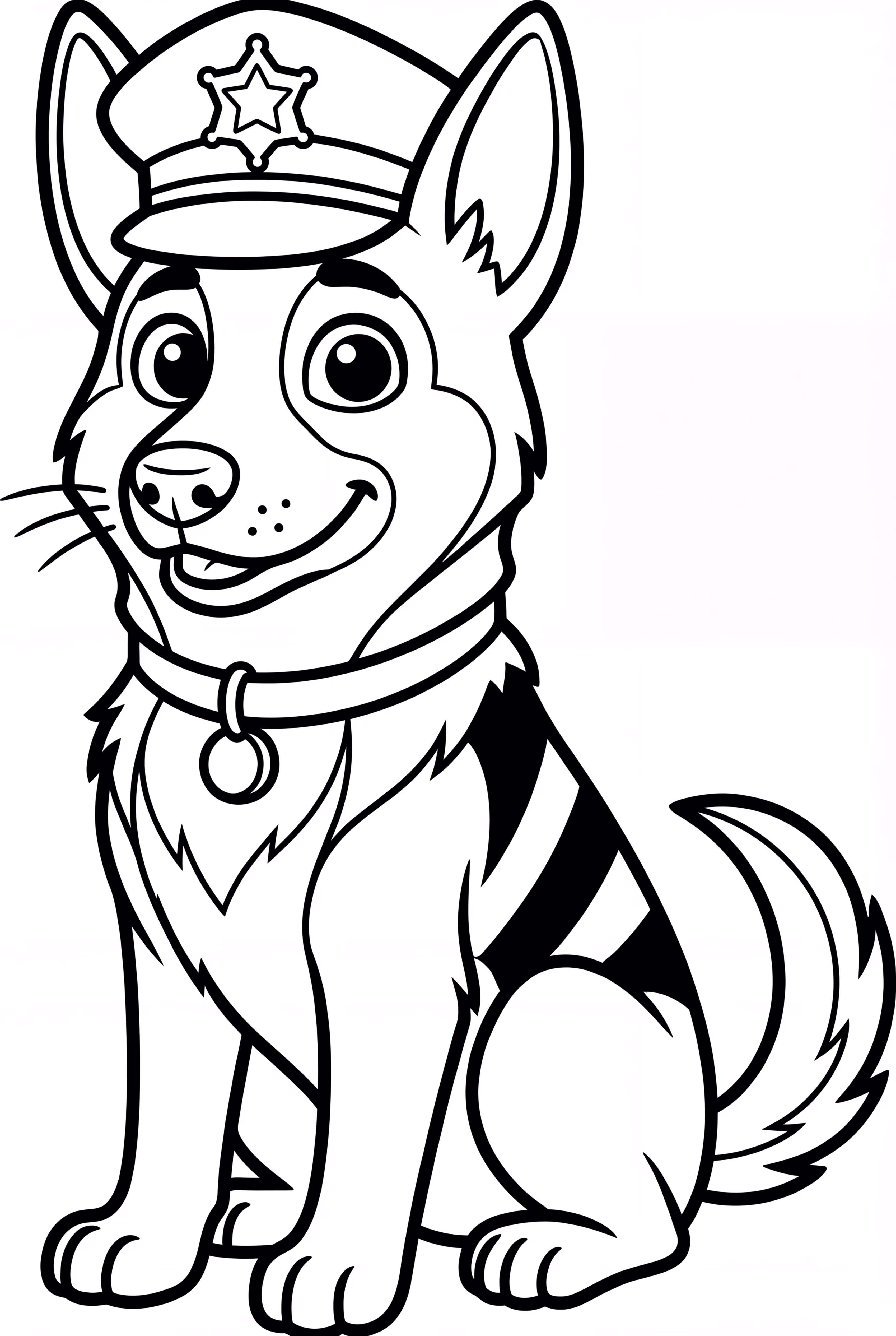 Police Dog German Shepherd in Action