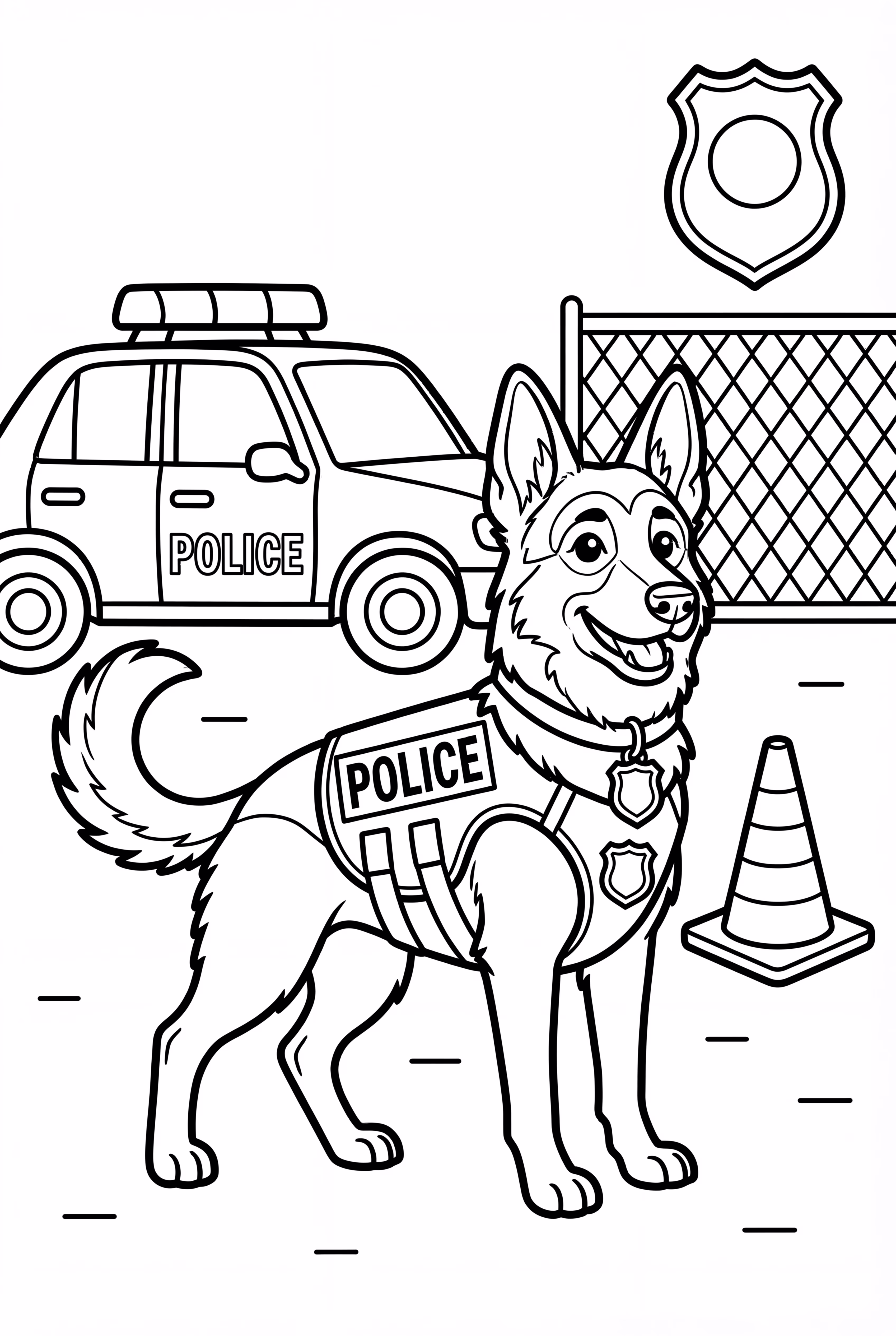 Police German Shepherd On Duty