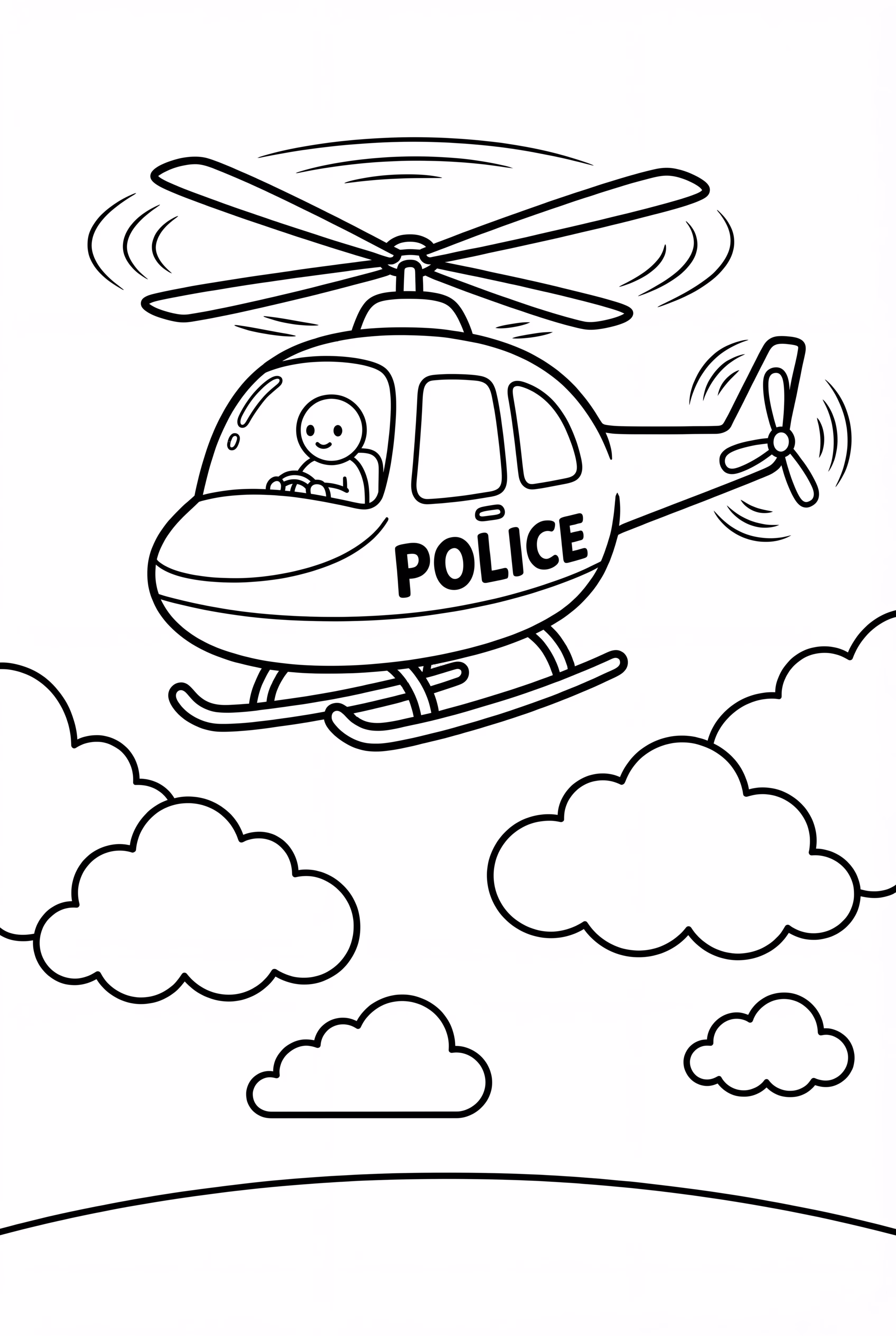 Police Helicopter in Action