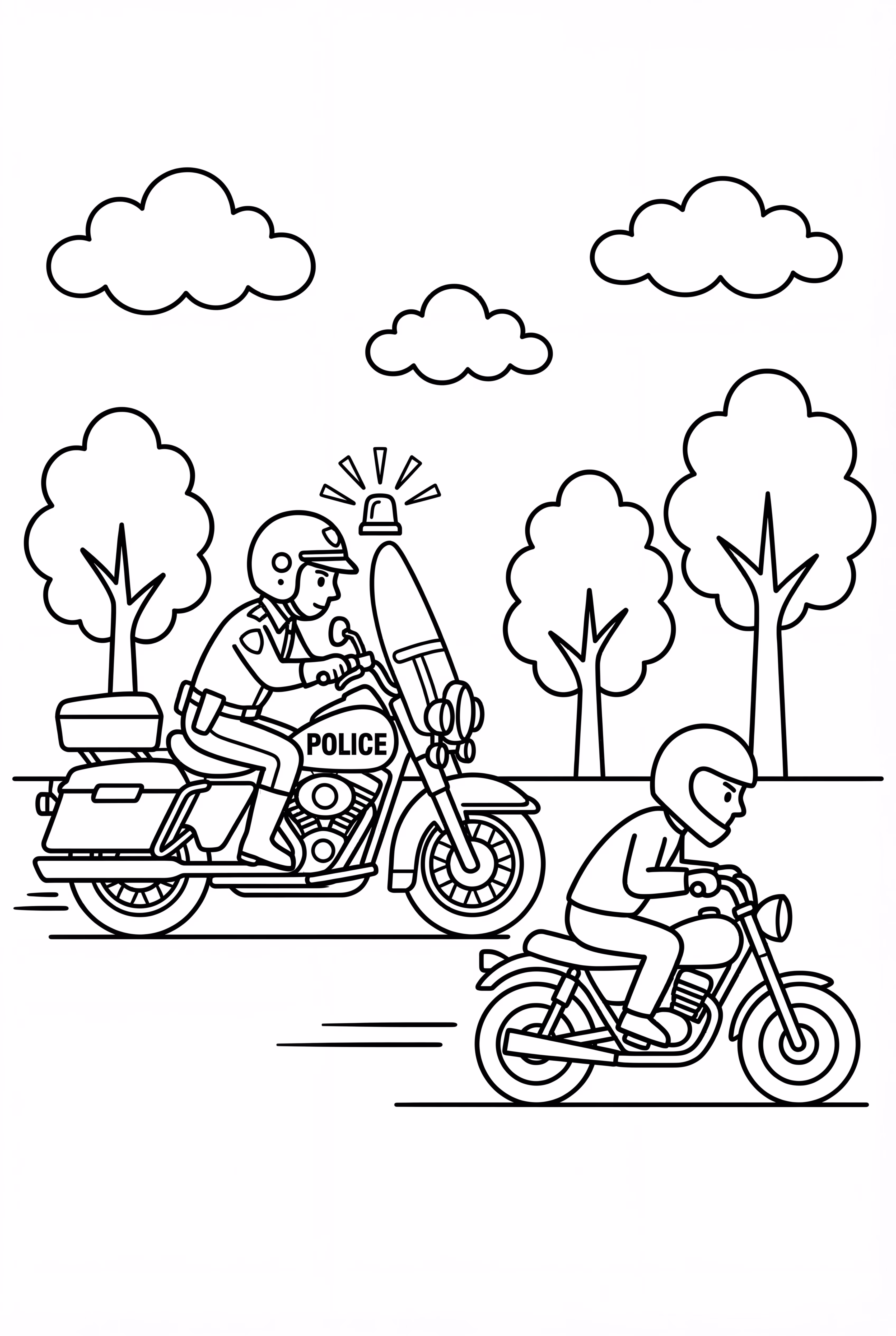 警察摩托車追緝嫌疑犯