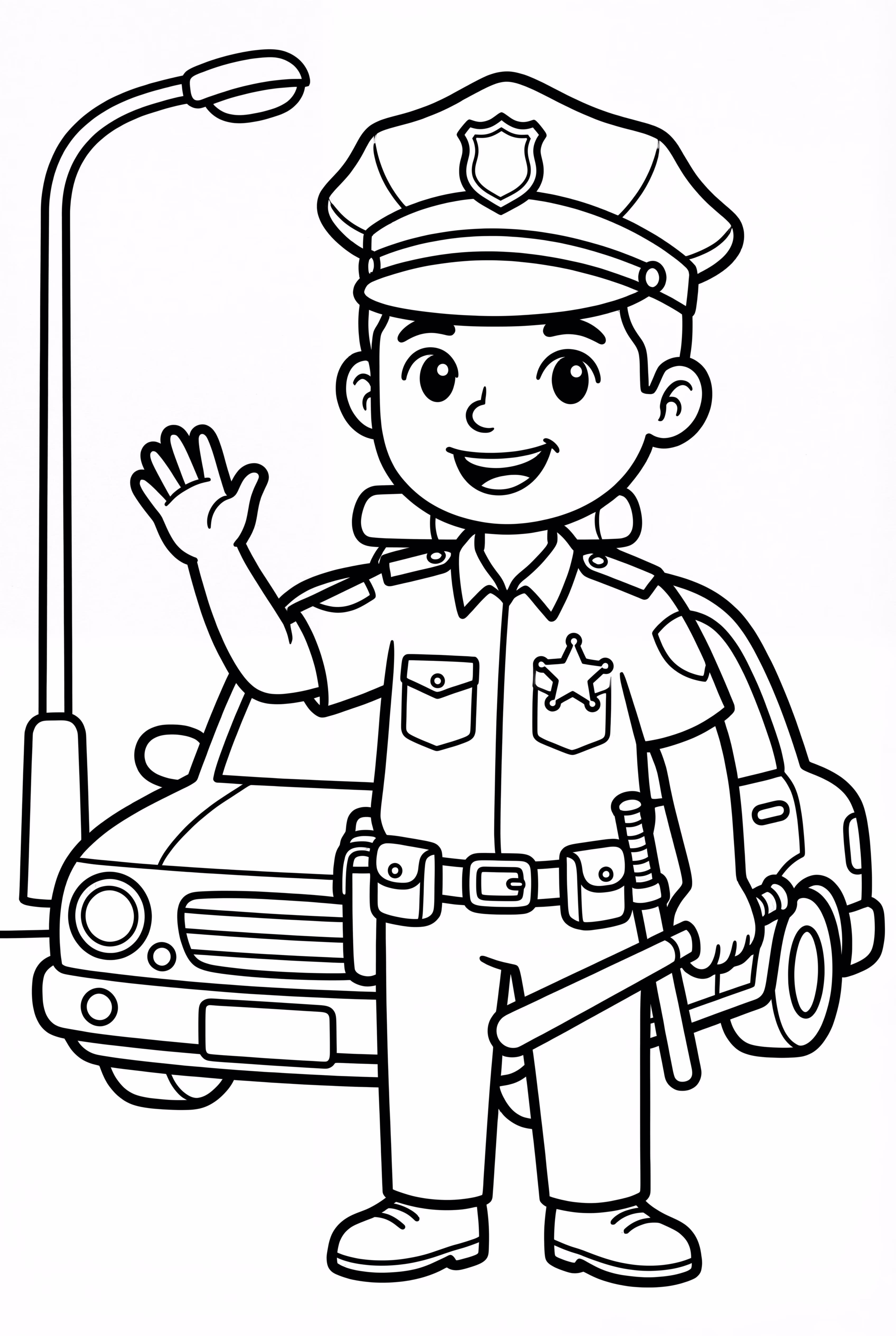 Police Officer with a Badge