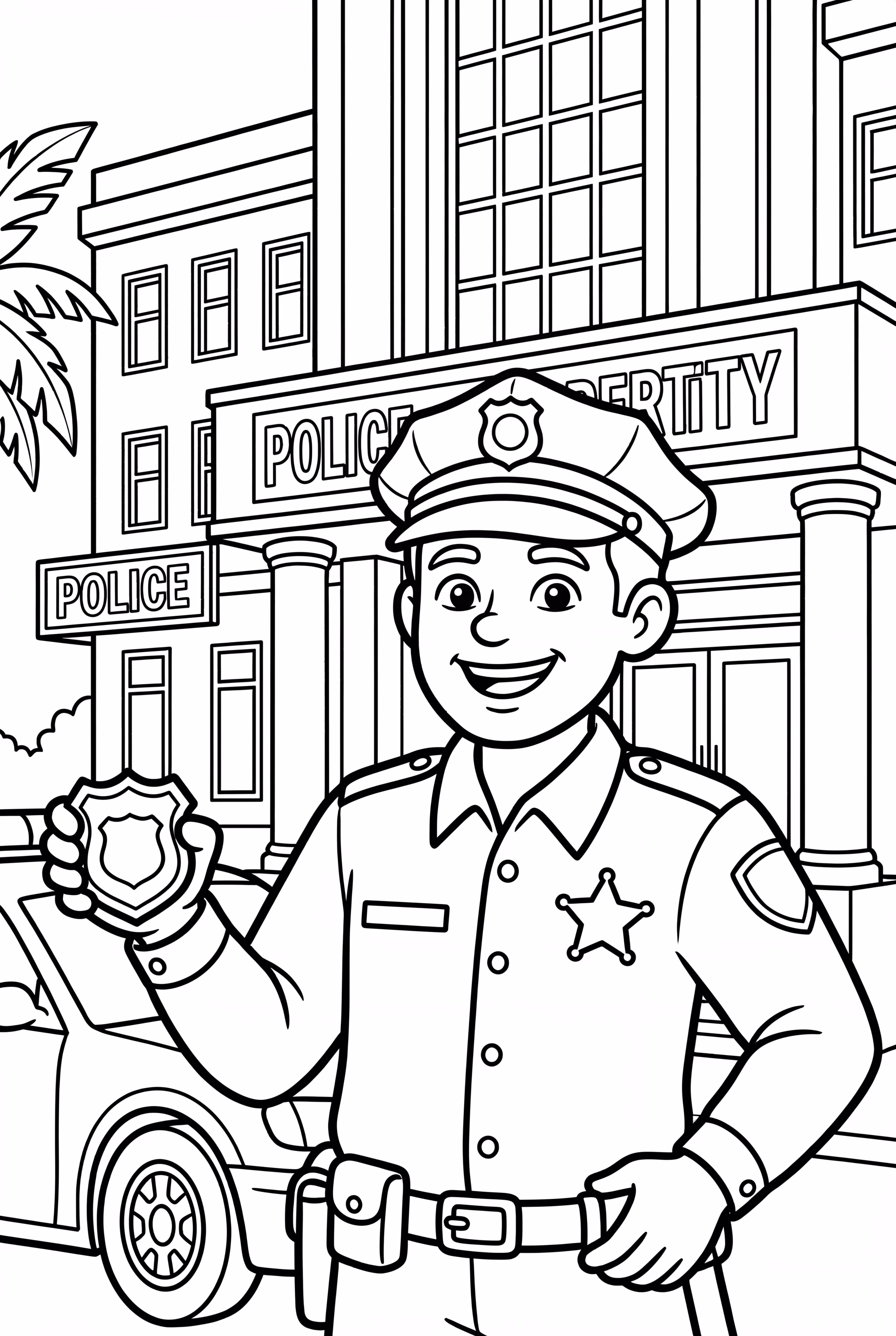 Police Officer with a Badge