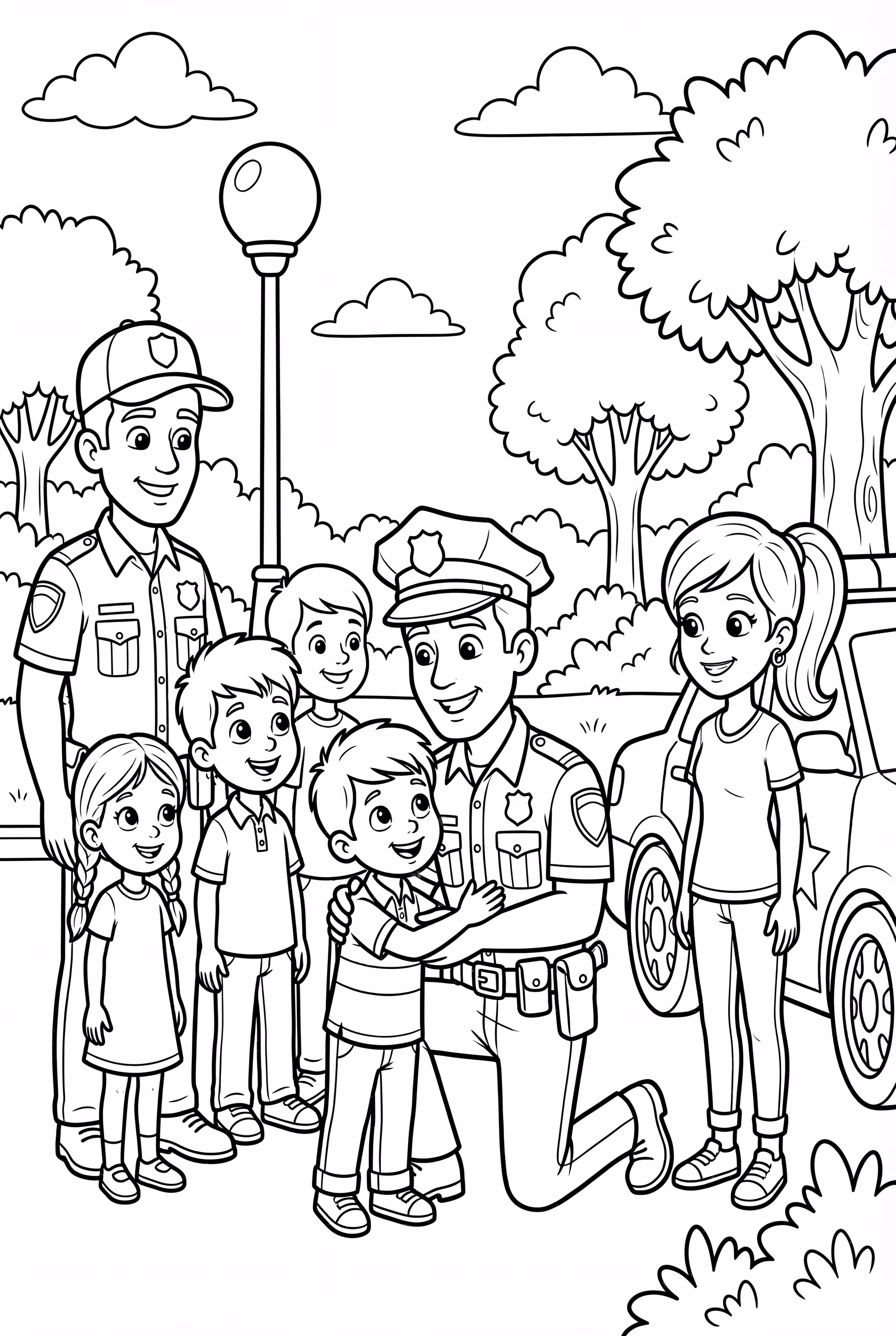 Police Officers Engaging with the Community