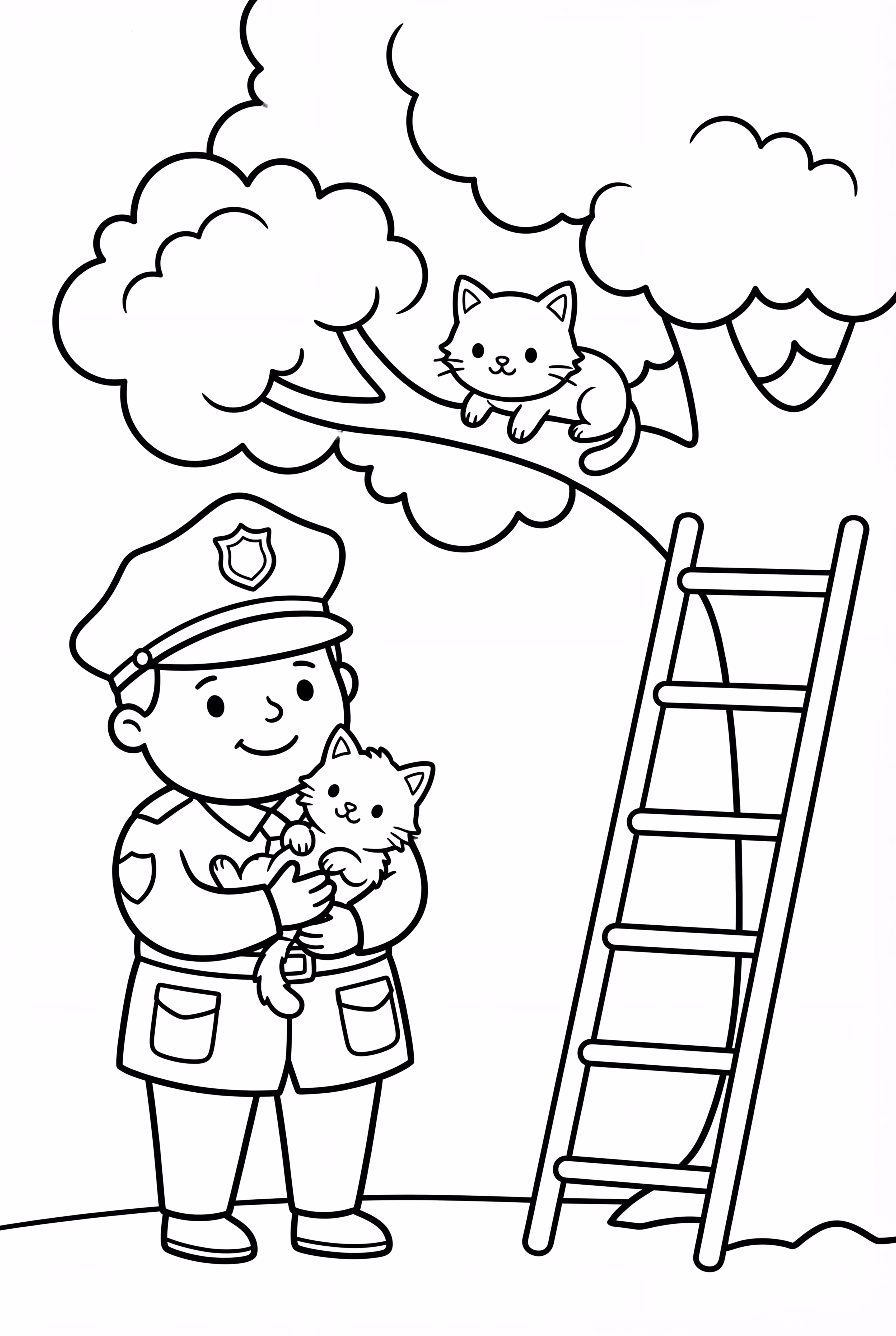 Polizei rettet Katze vom Baum