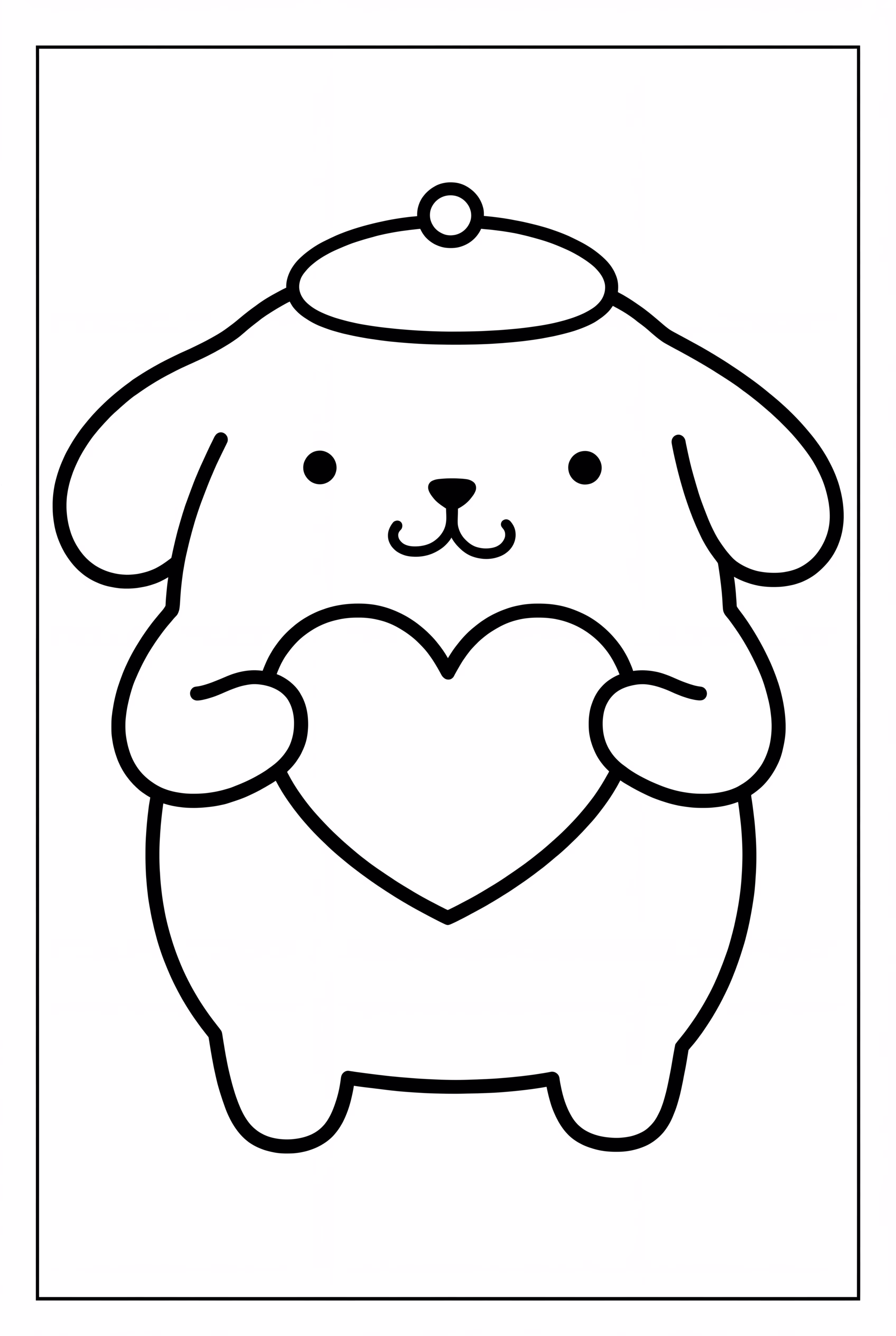 Pompompurin Holding Heart