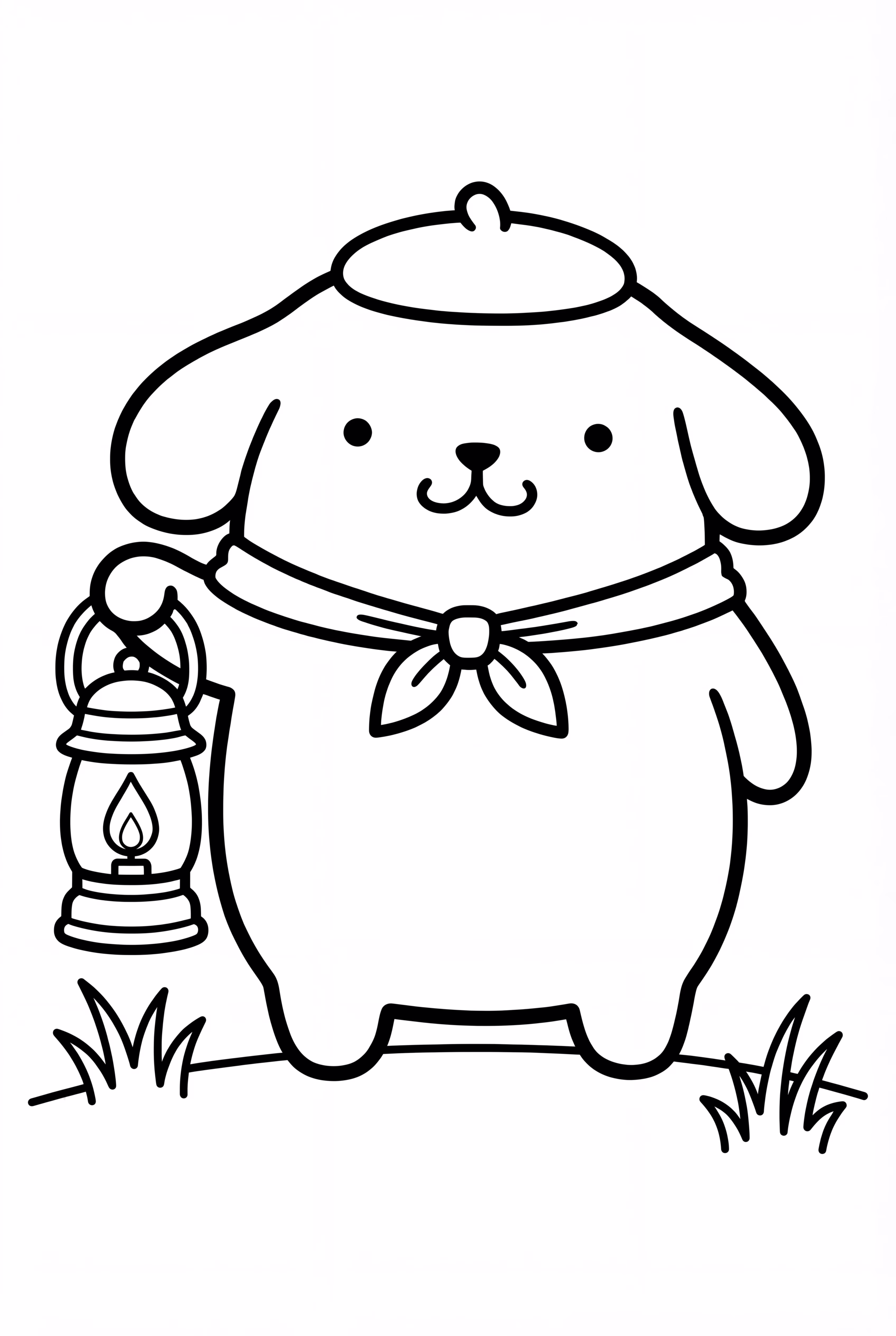 Pompompurin Holding Lantern