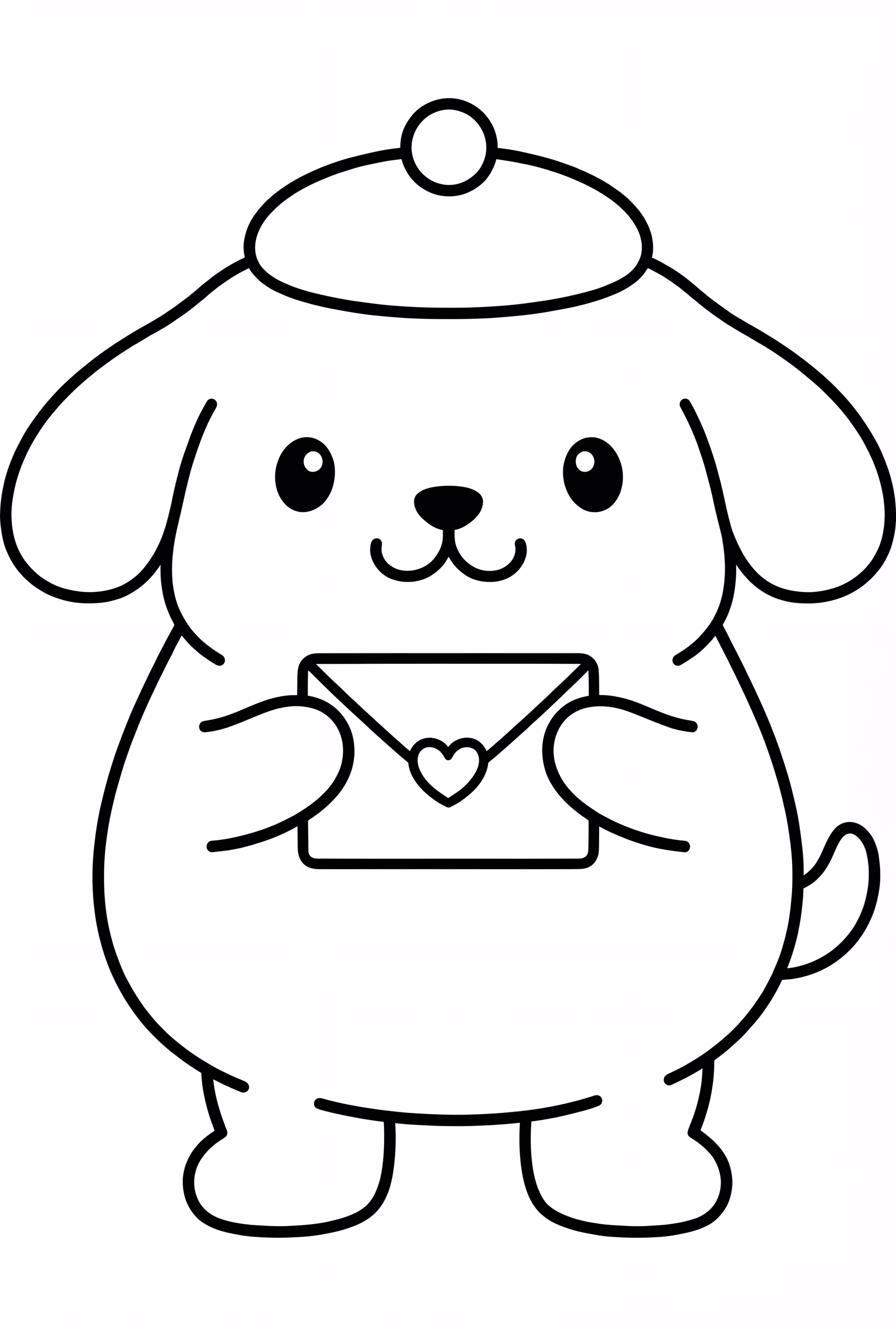 Pompompurin Holding Letter
