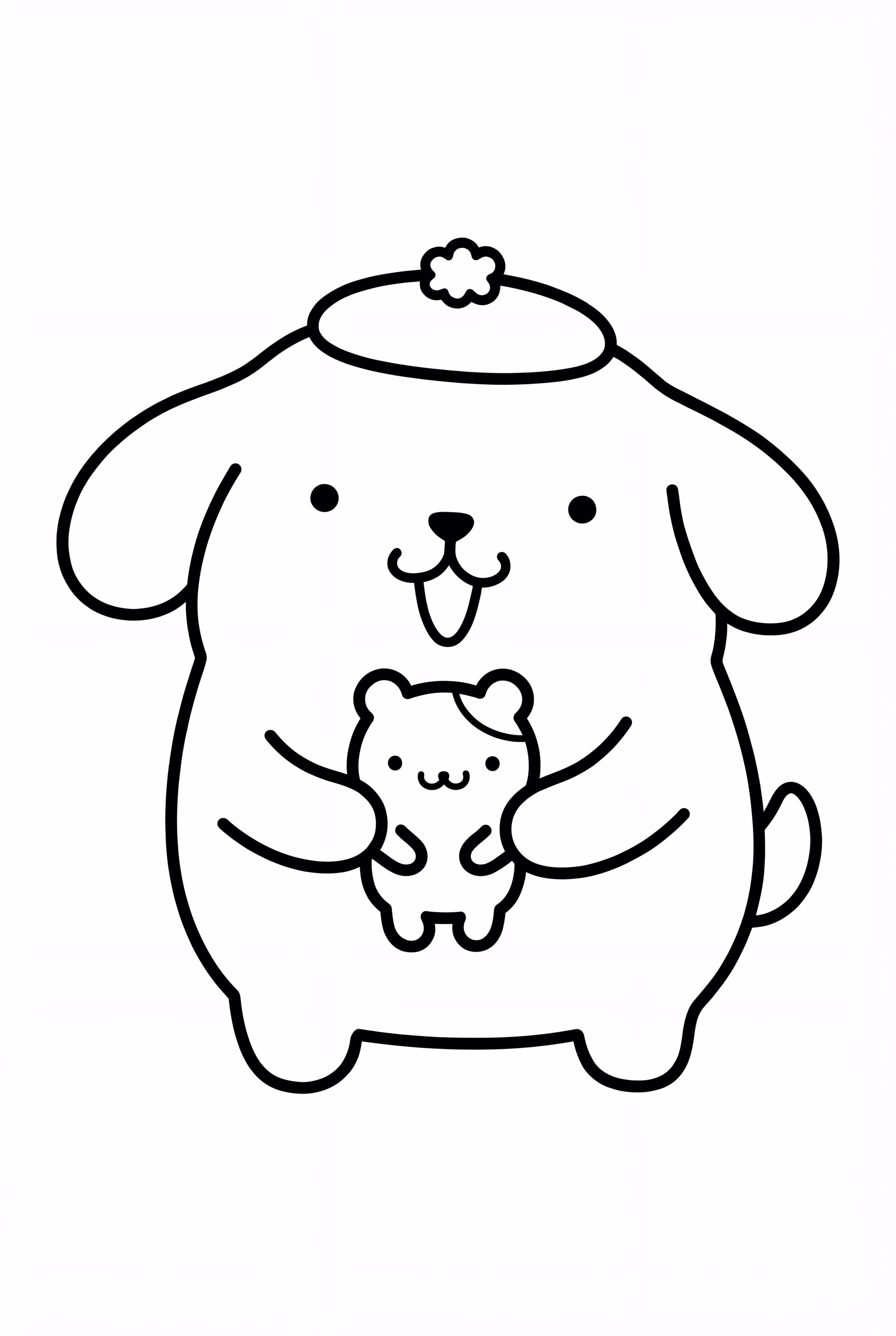 Pompompurin Holding Teddy Bear