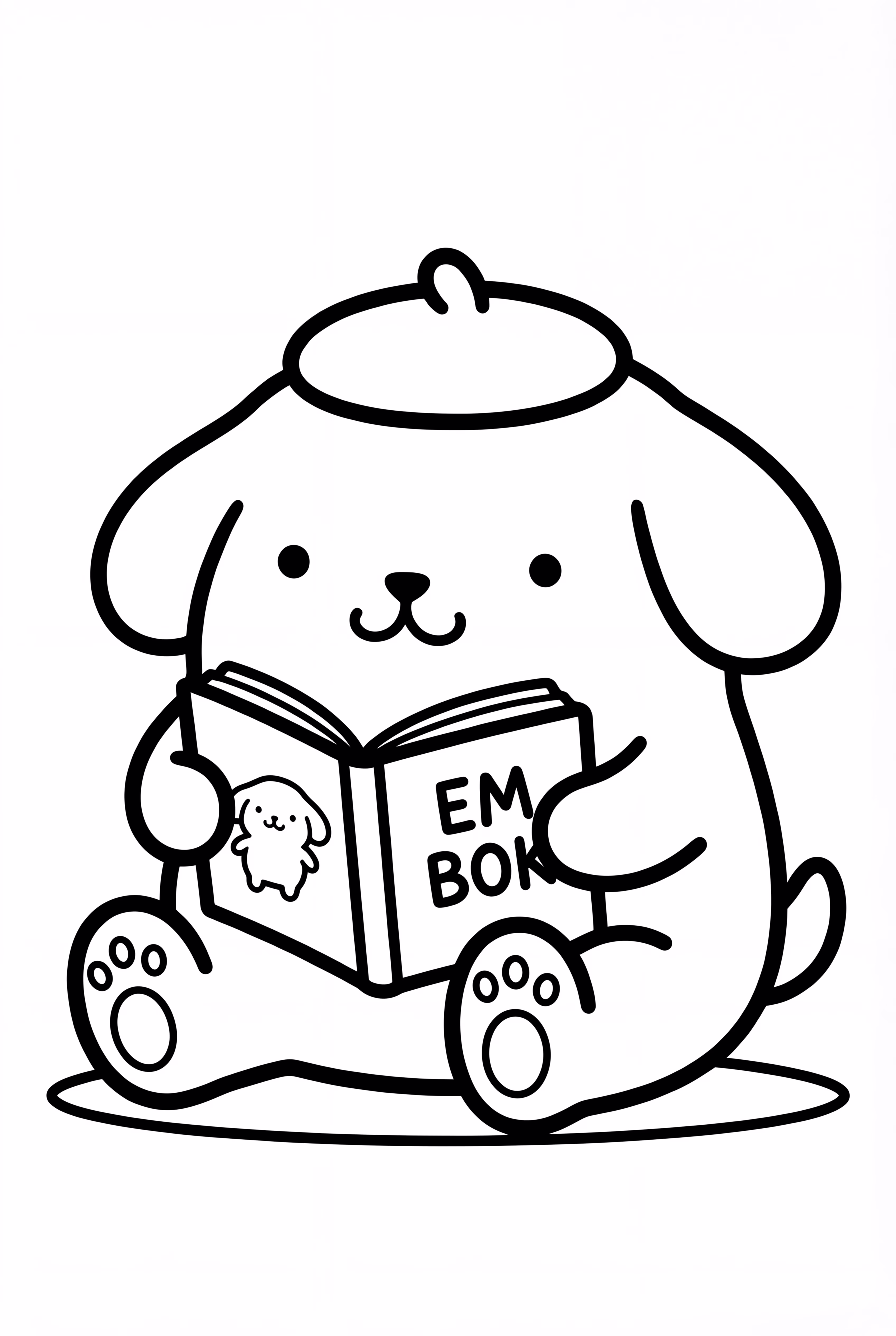 Pompompurin Reading Book