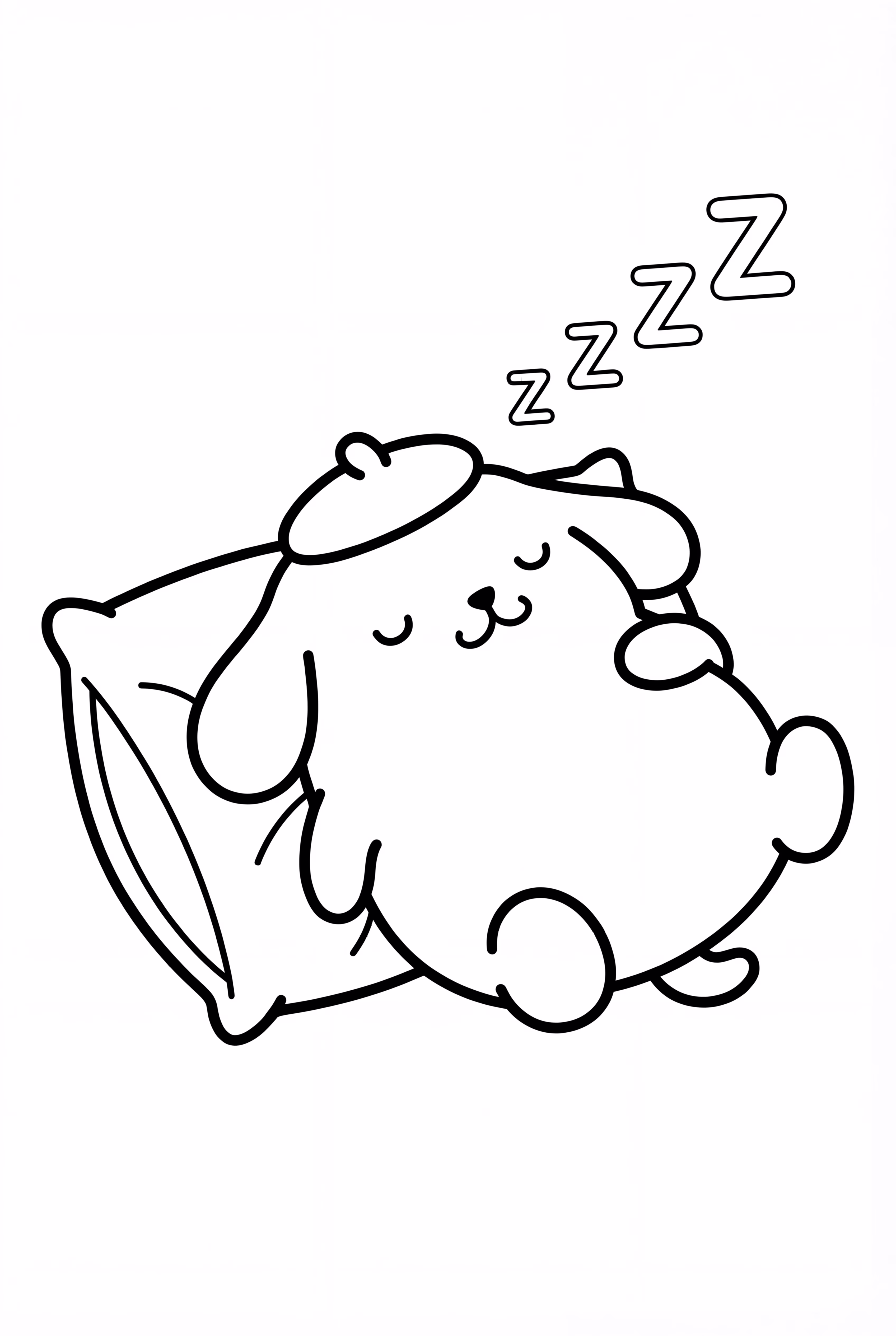 Pompompurin Sleeping On Pillow