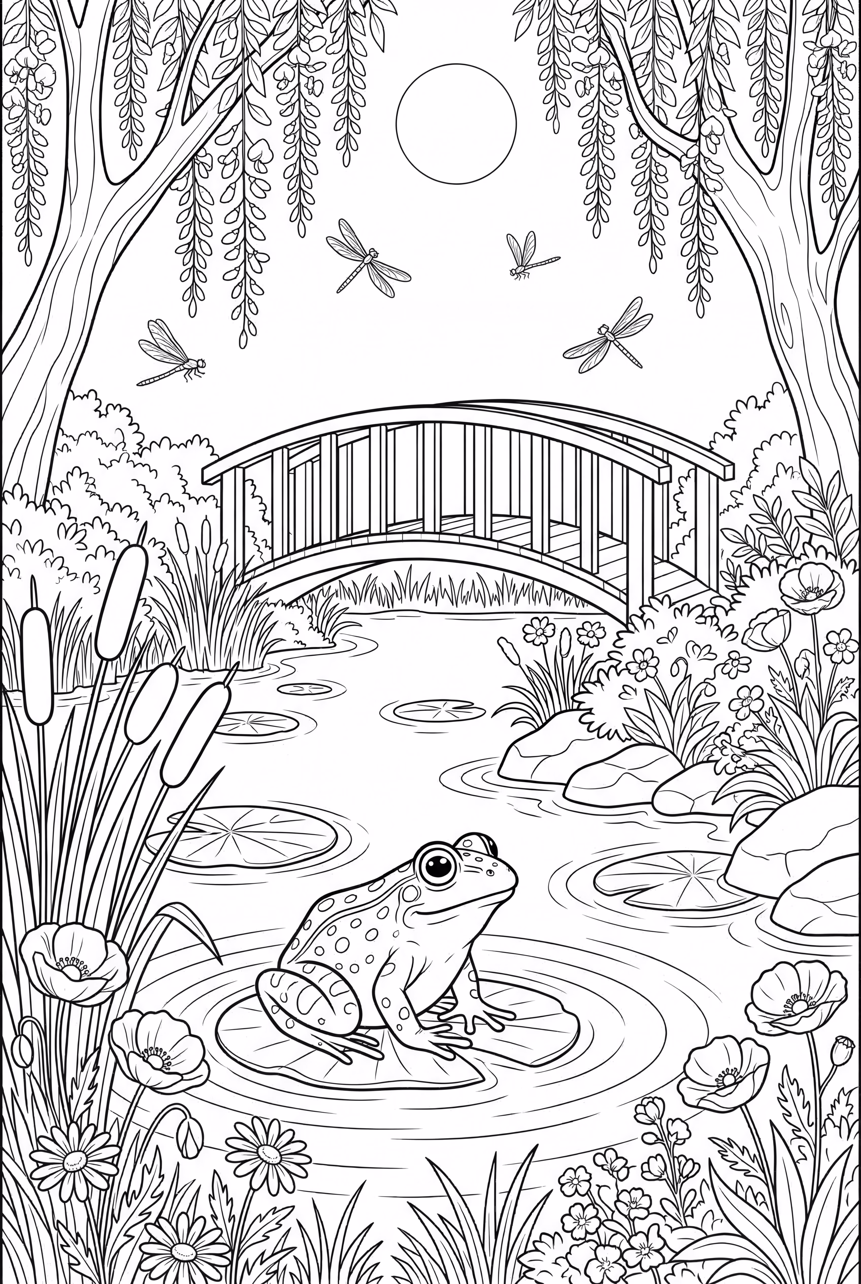 池塘里的青蛙和蟾蜍