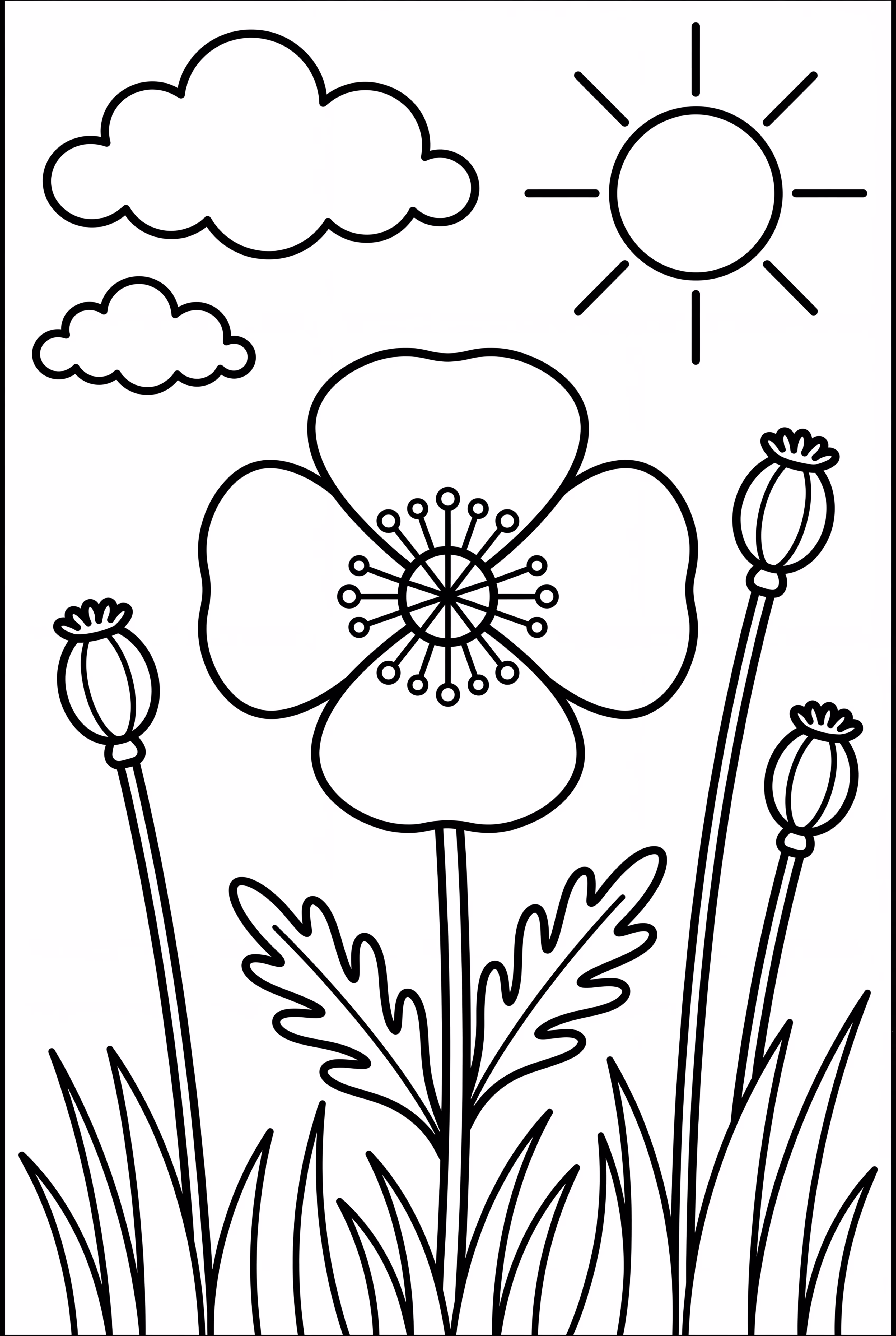 Poppy Flower In A Sunny Garden