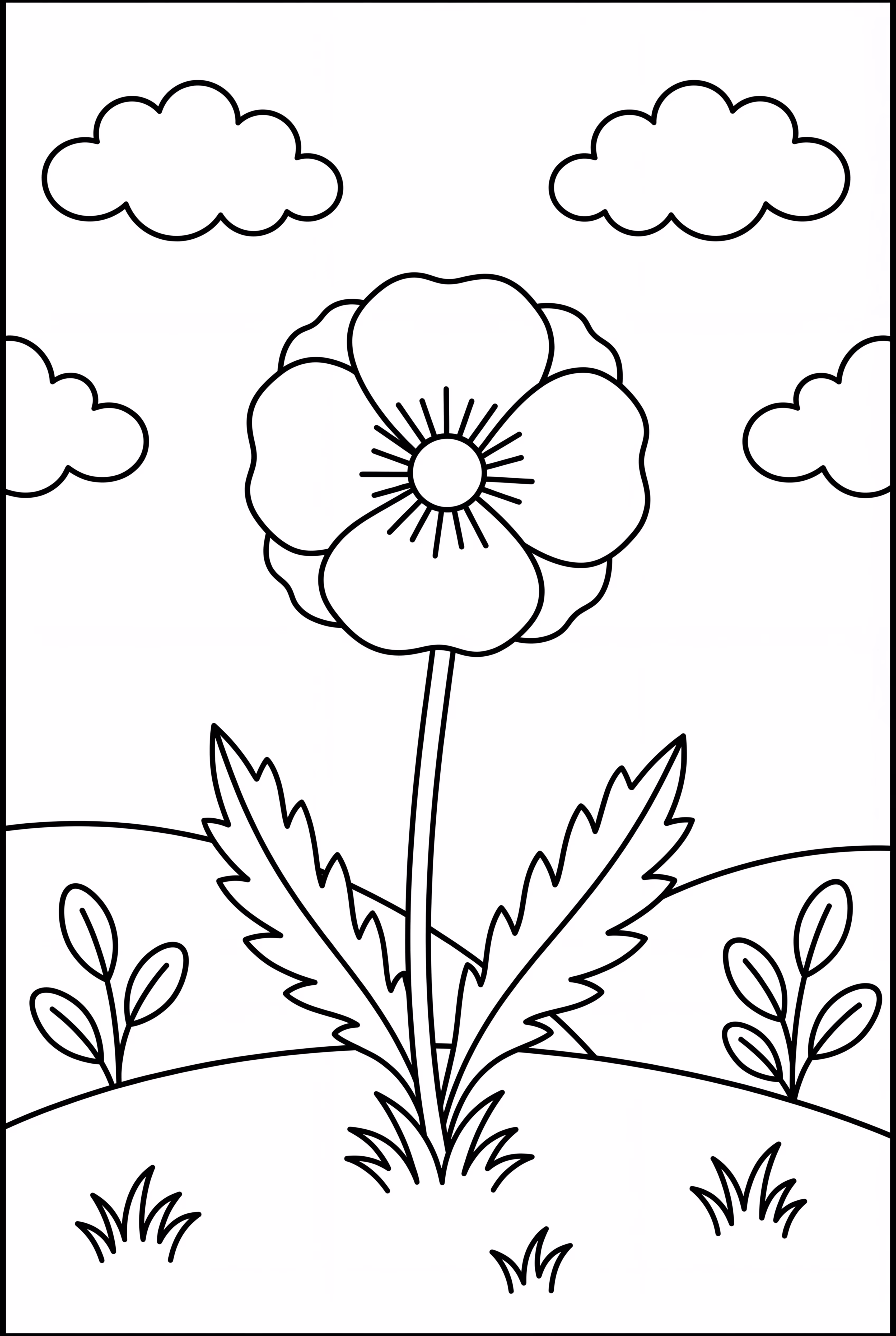 Poppy Flower Waving In The Breeze