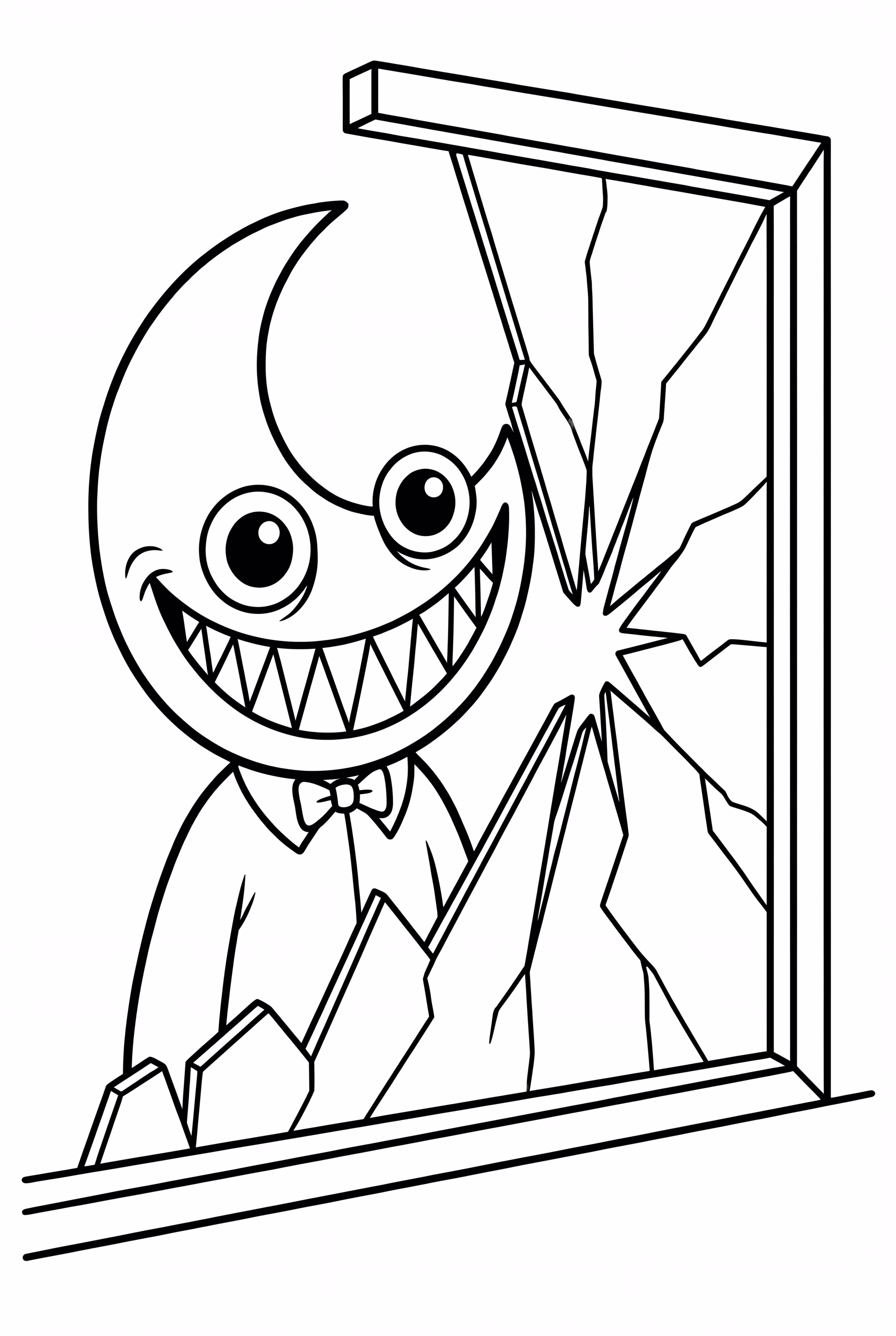 Poppy Playtime Fenêtre Cassée avec Fissures