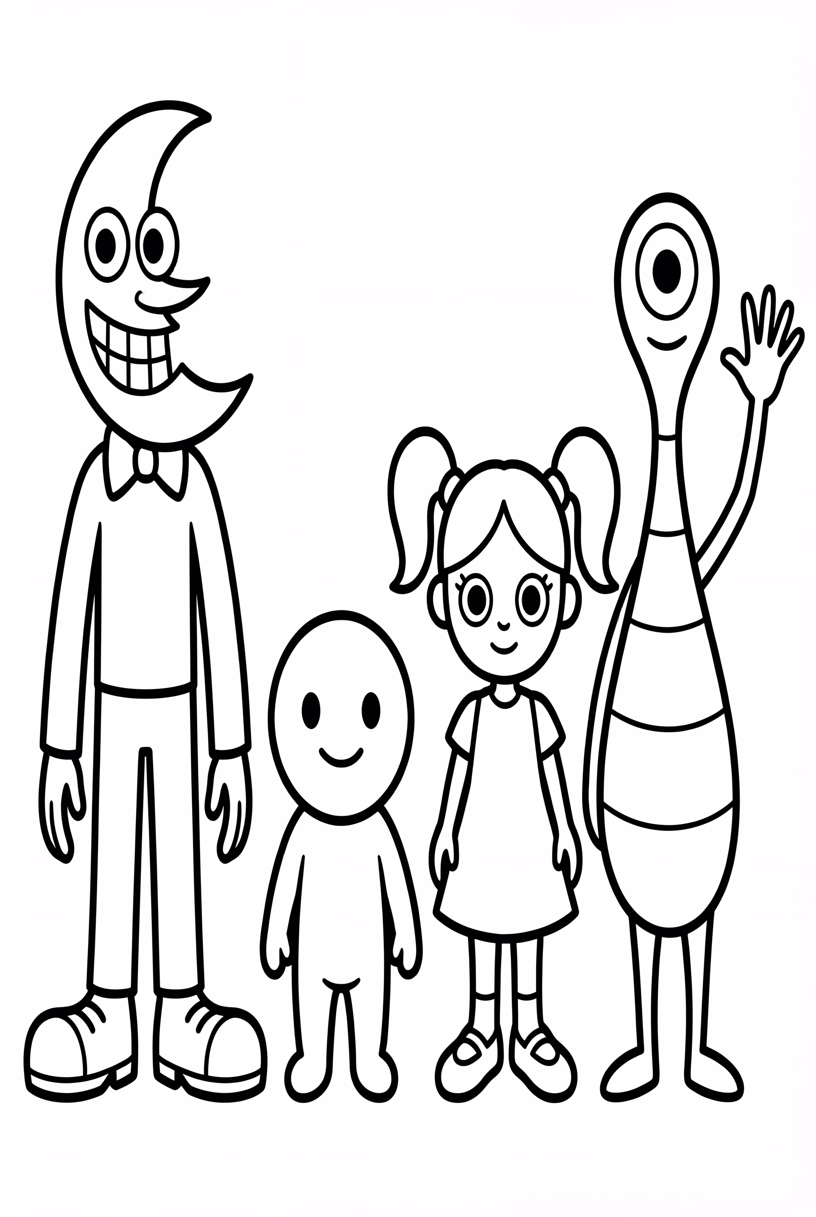 Poppy Playtime Character Silhouettes Group
