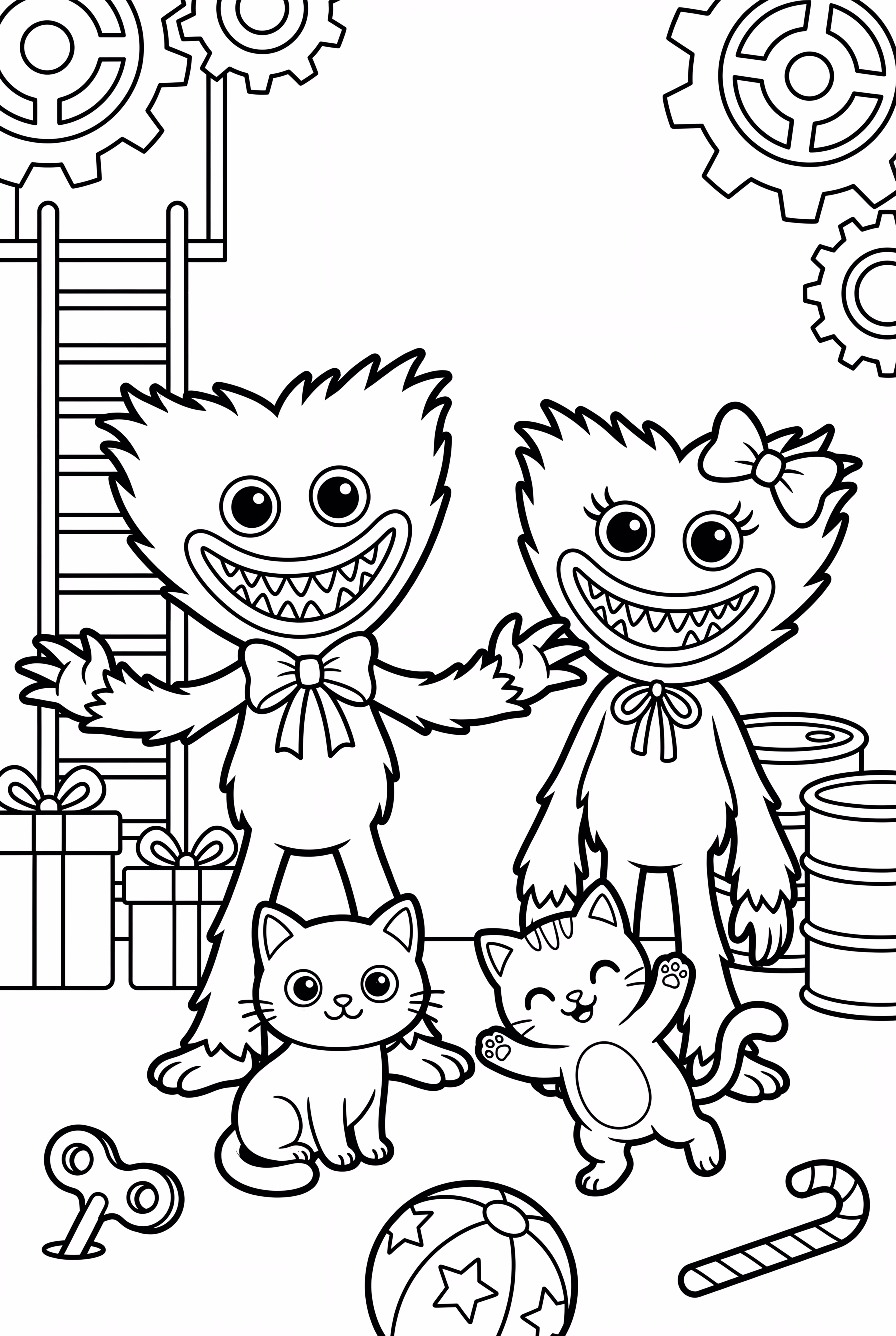 Poppy Playtime Huggy Wuggy et ses amis