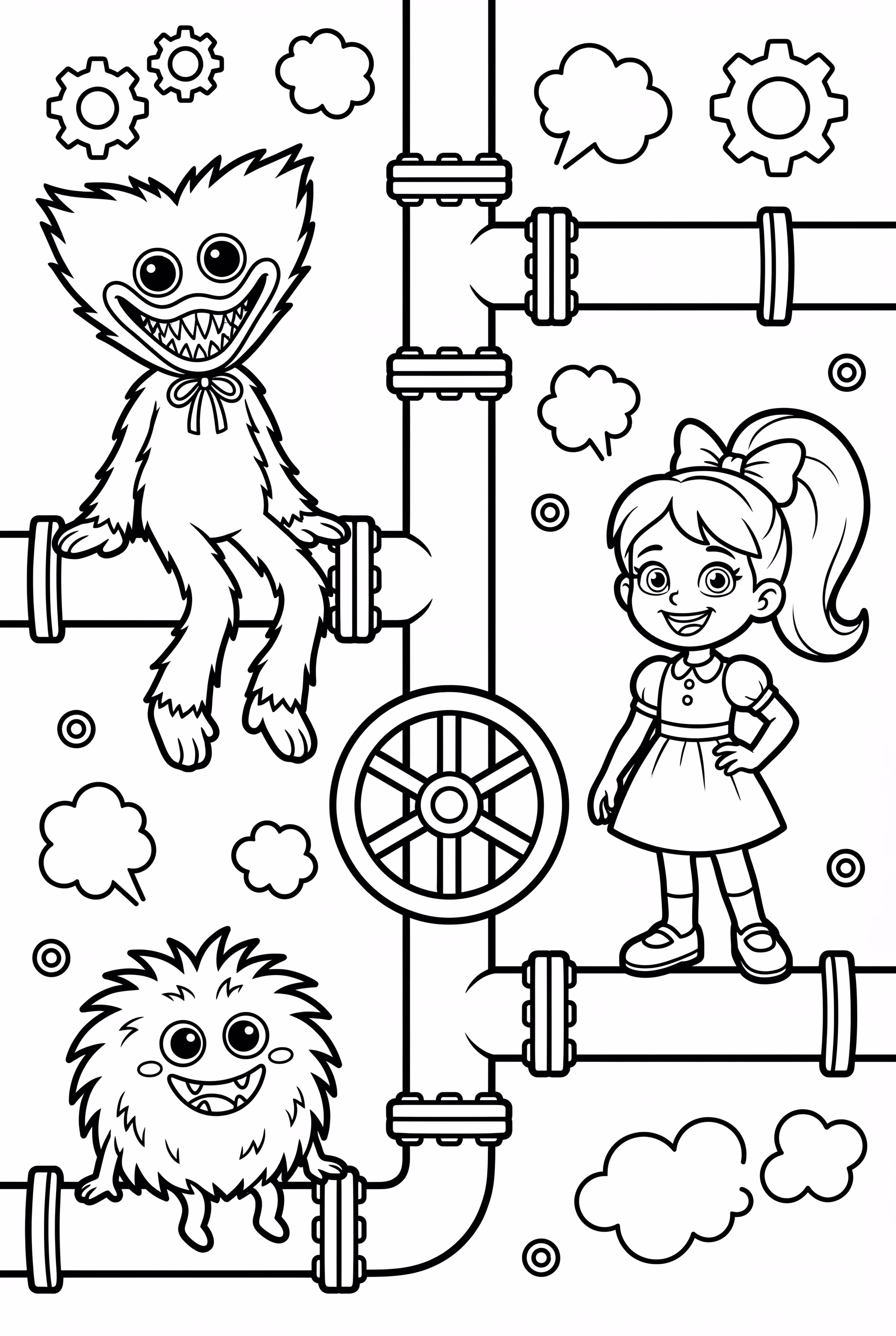 Poppy Playtime Tuyaux et Vannes à Vapeur