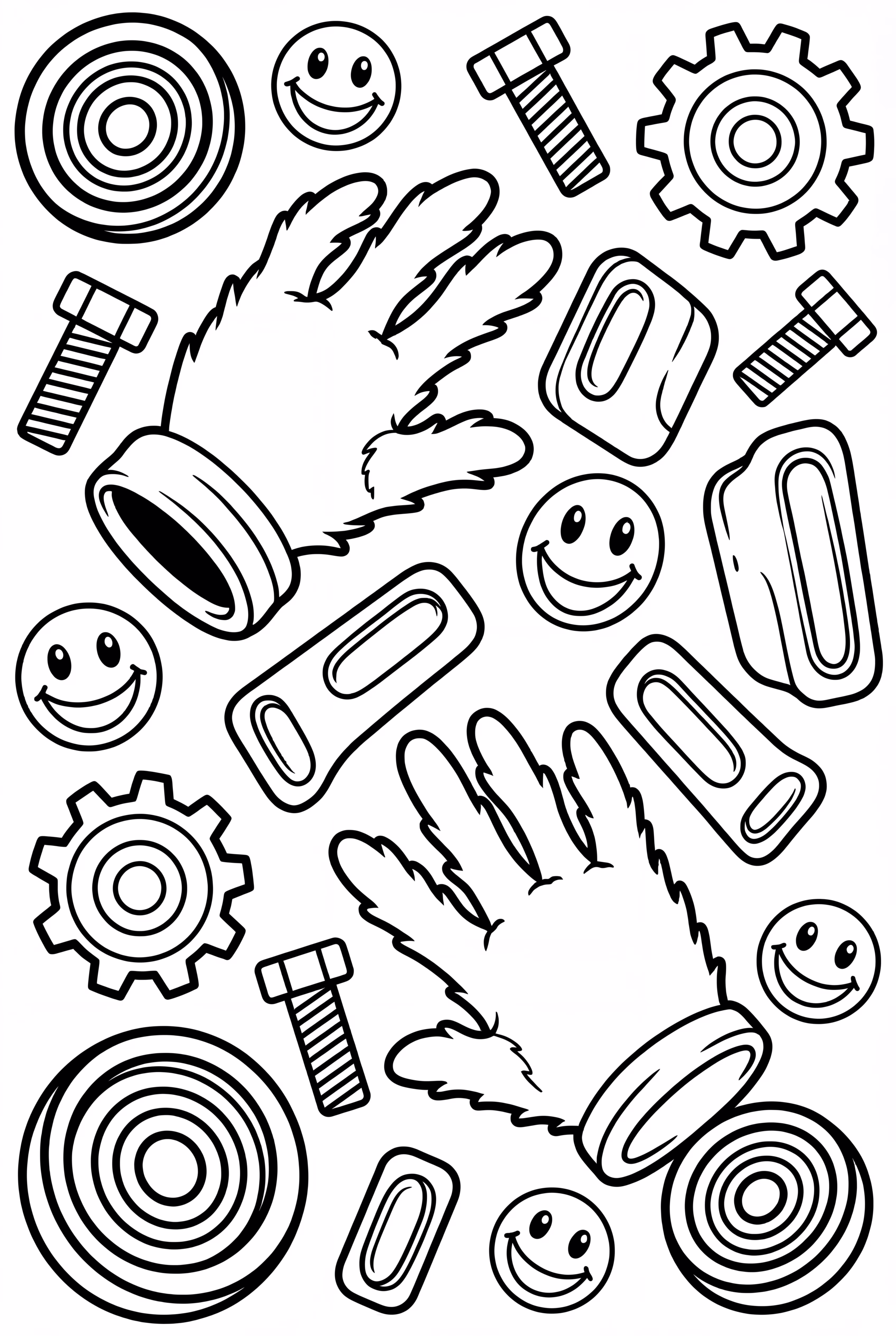 Poppy Playtime Toy Parts Scattered Floor