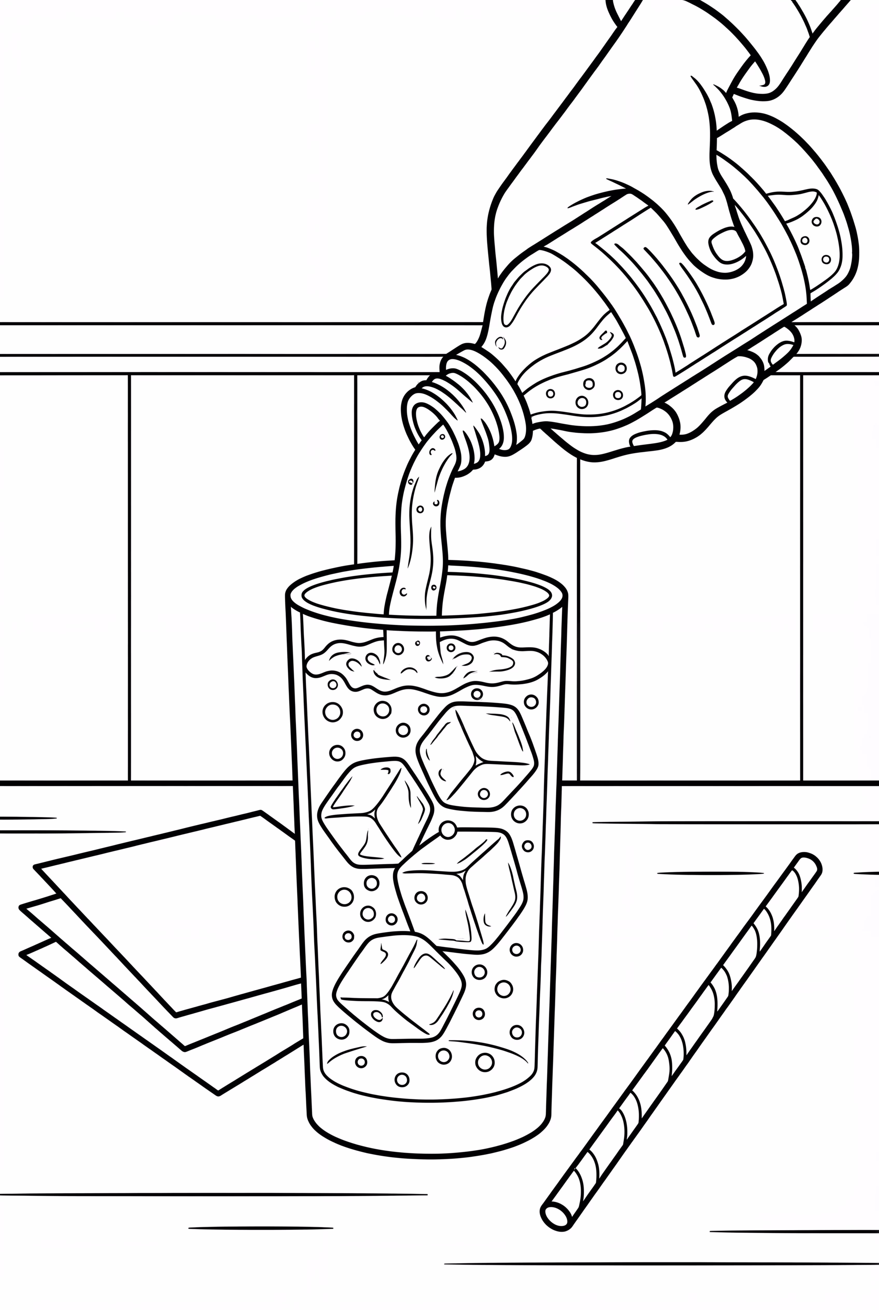 Pouring A Glass Of Soda Pop