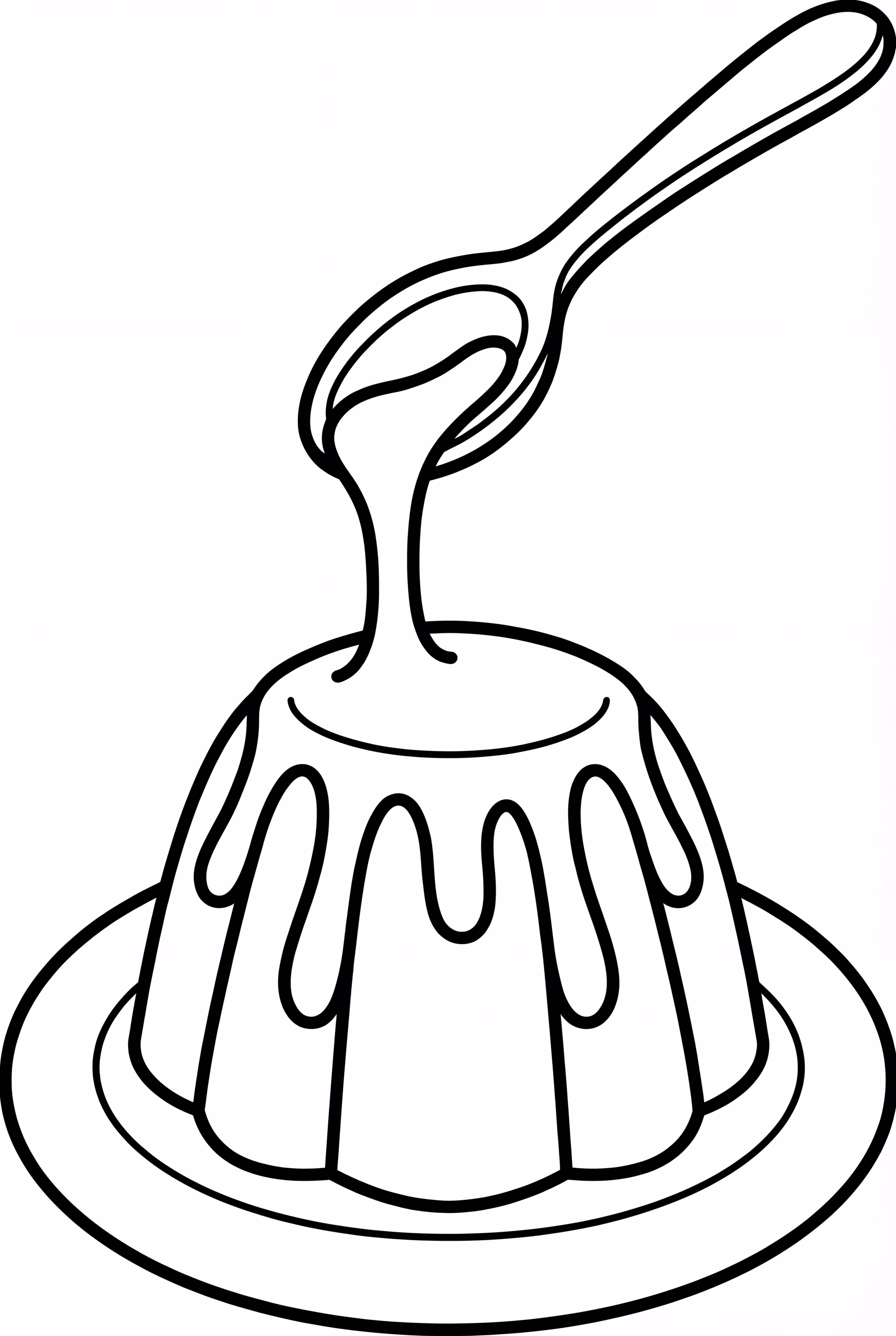 浇 caramel 抹在甜点上