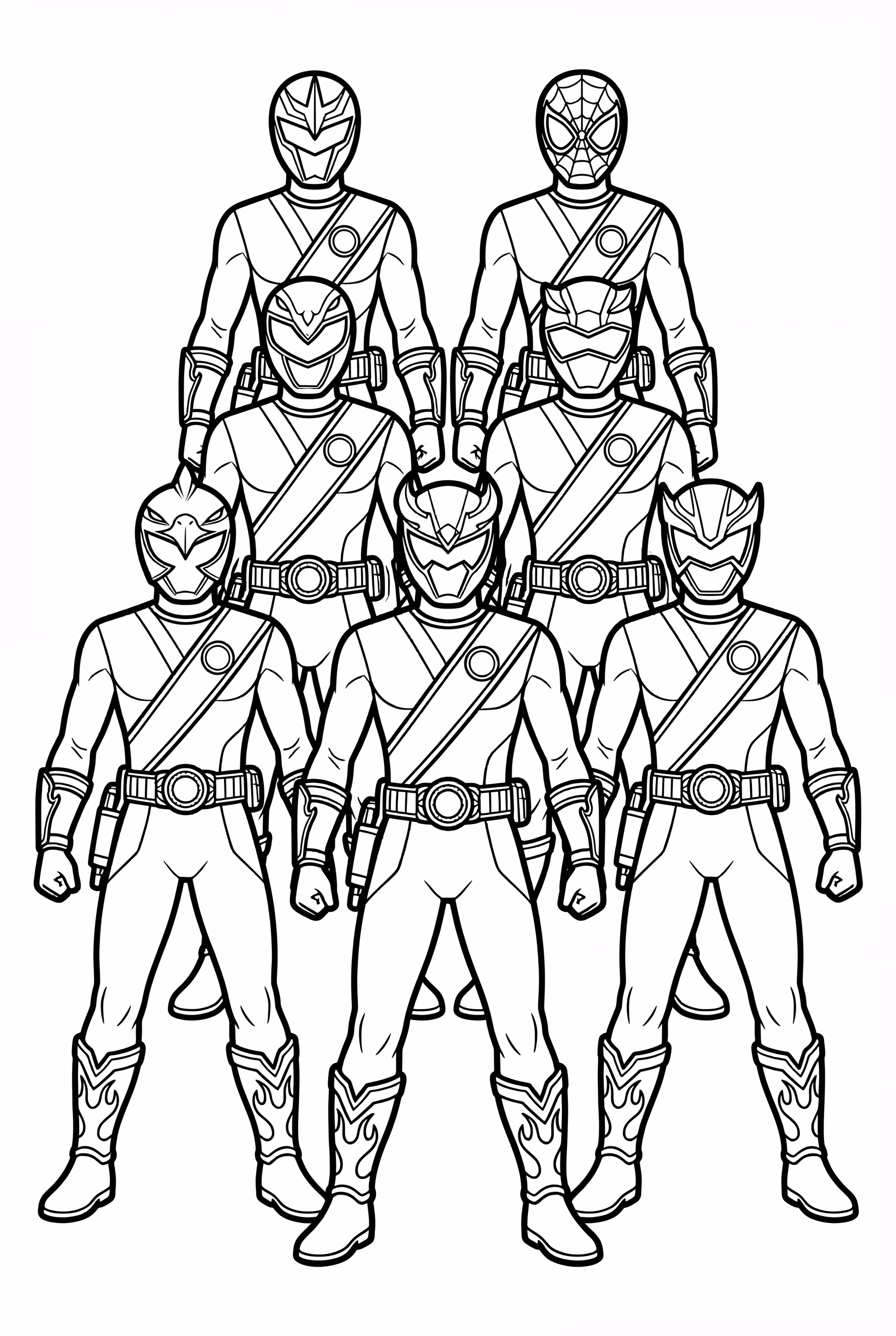 Power Rangers In Megazord Formation