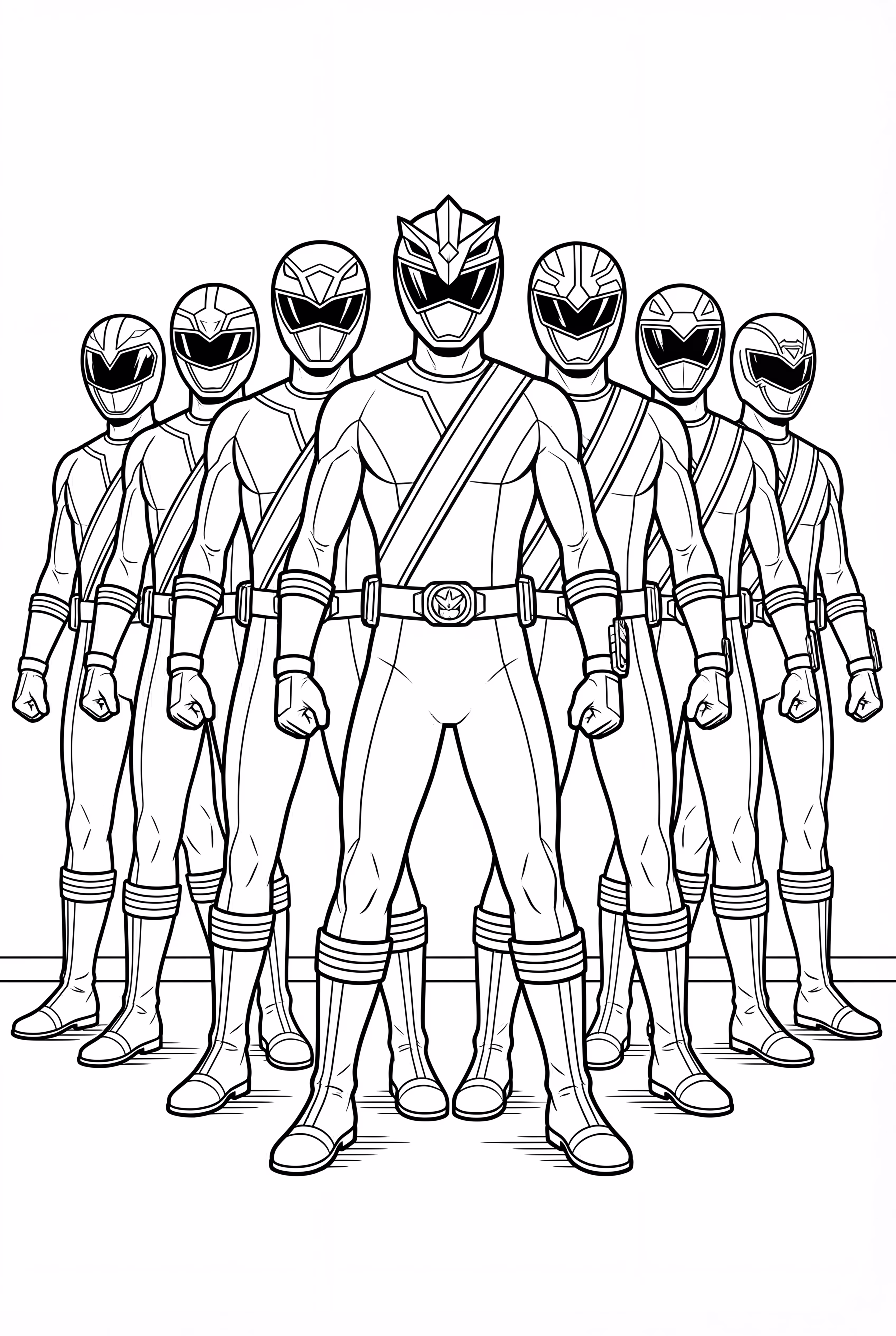 Power Rangers In Megazord Formation