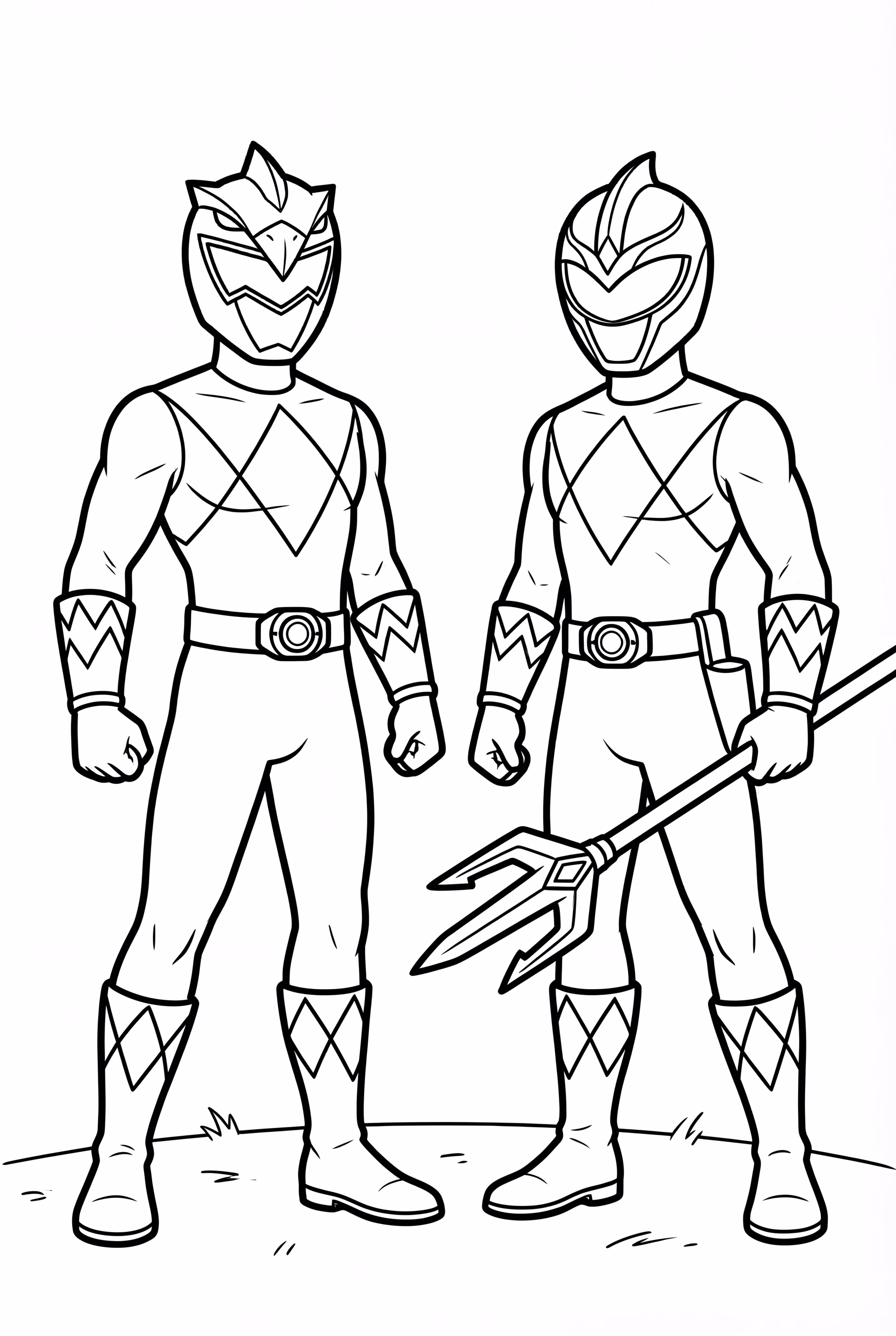 Power Rangers Using Signature Weapons