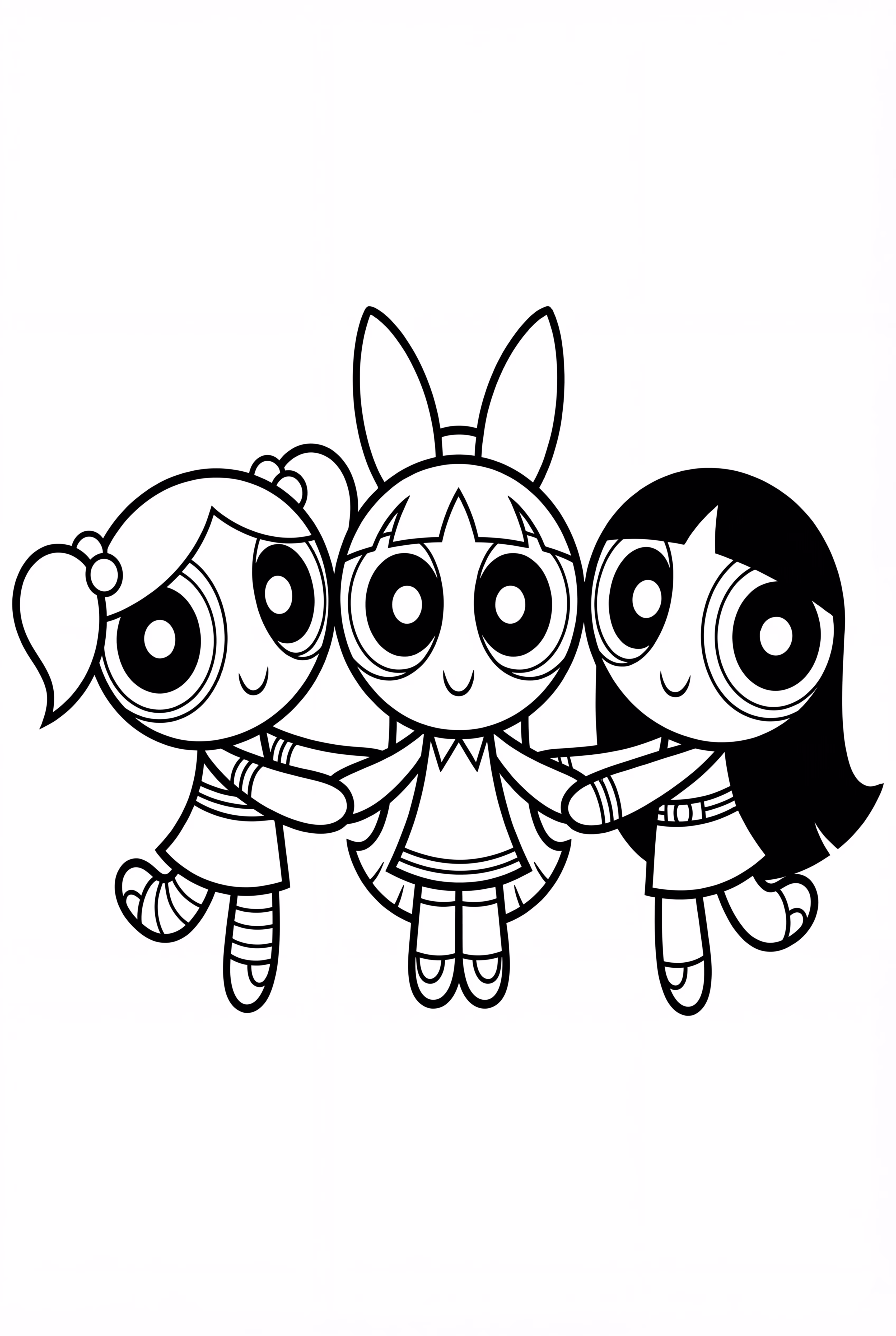 Powerpuff Girls Stehen Zusammen