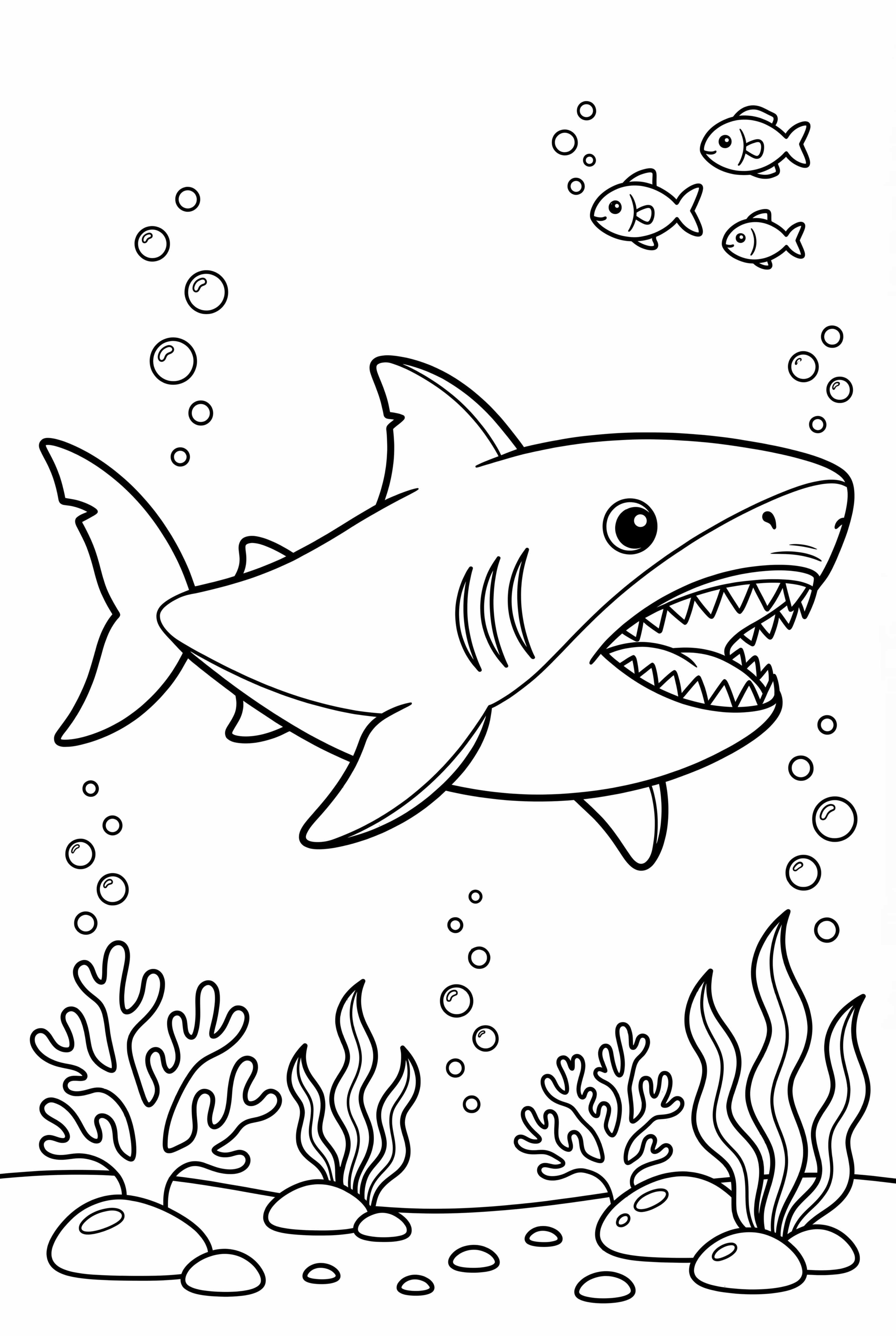 Prehistoric Ocean with a Megalodon