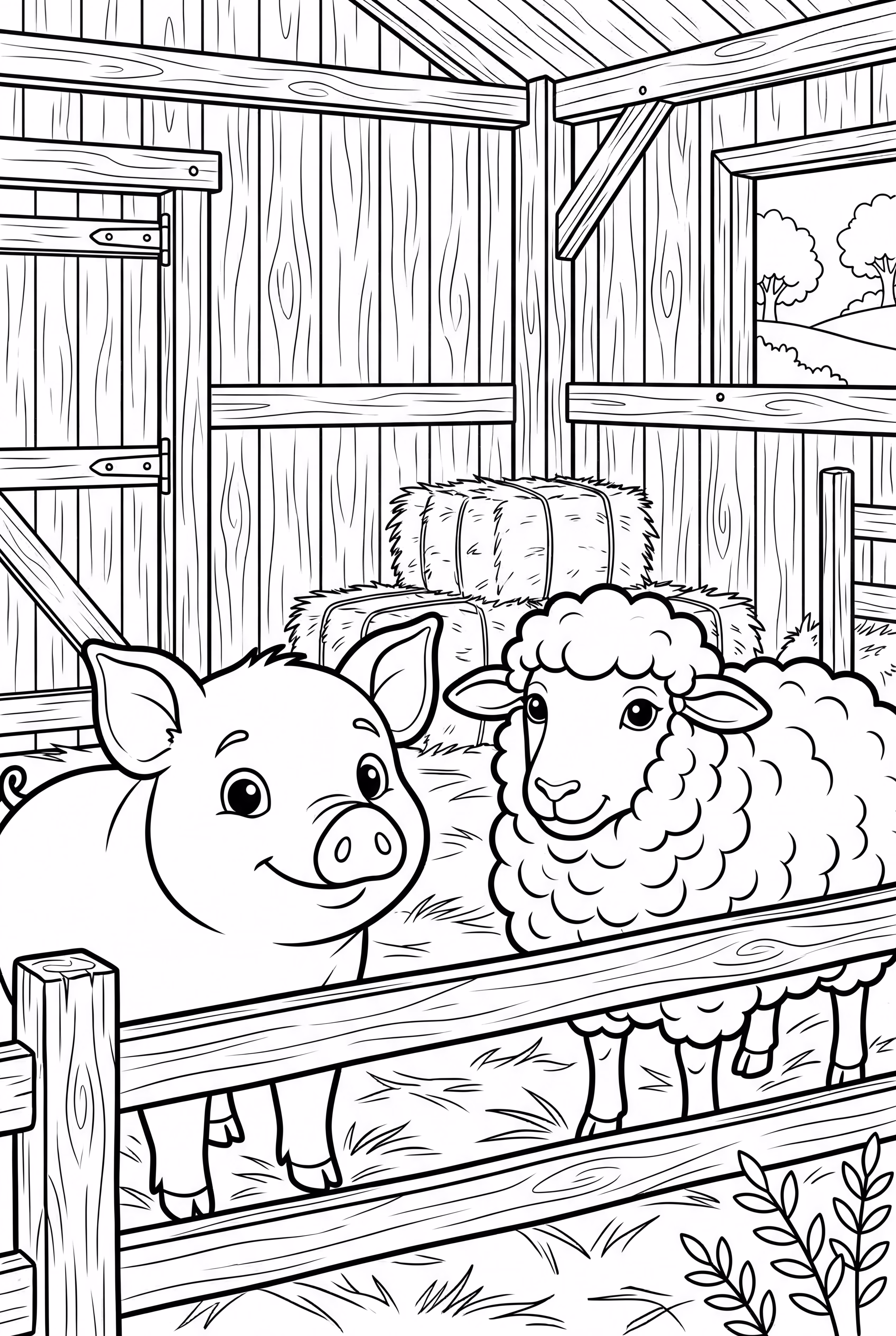 Animaux de ferme pour la maternelle jouant