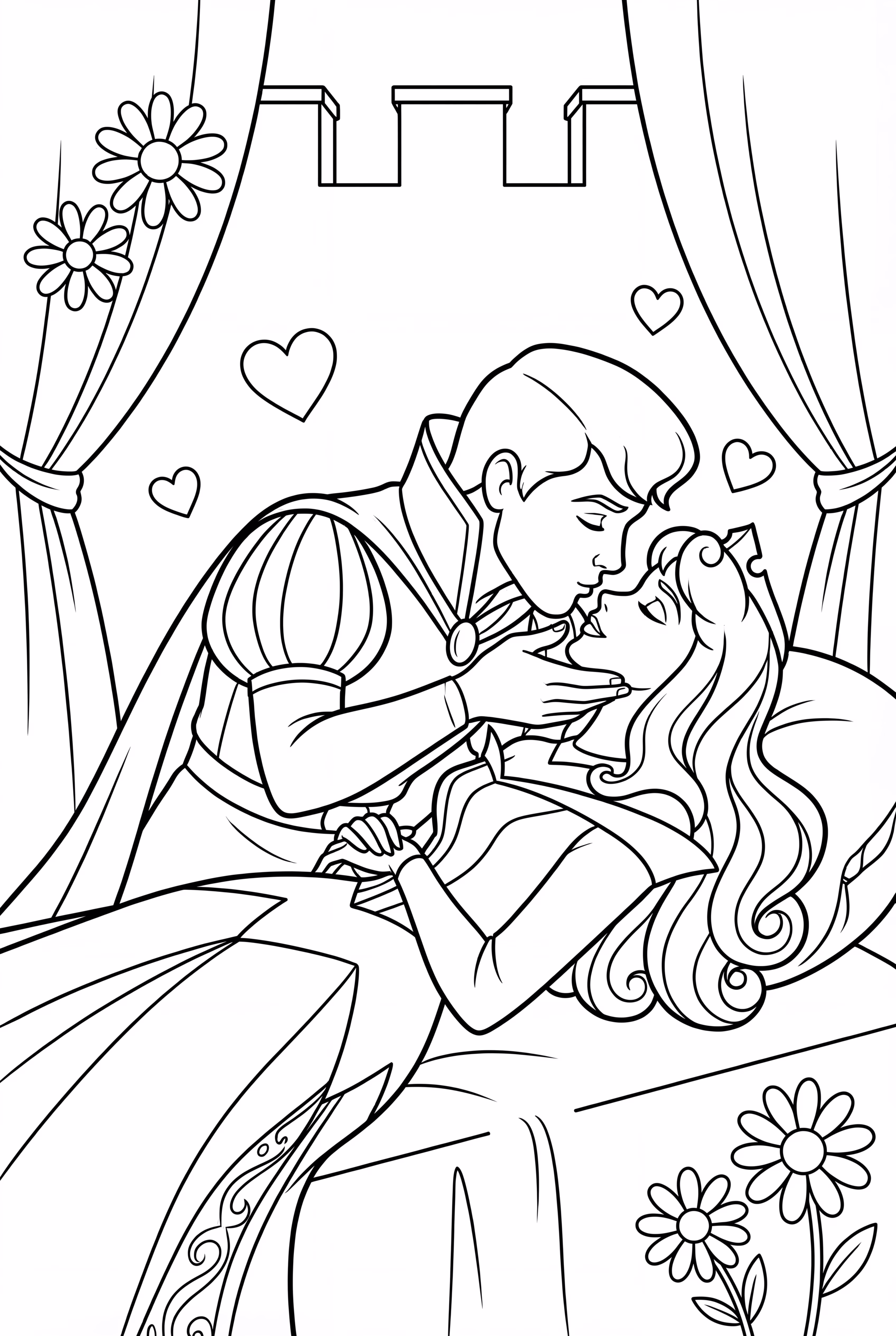 Prince Phillip Kissing Sleeping Beauty