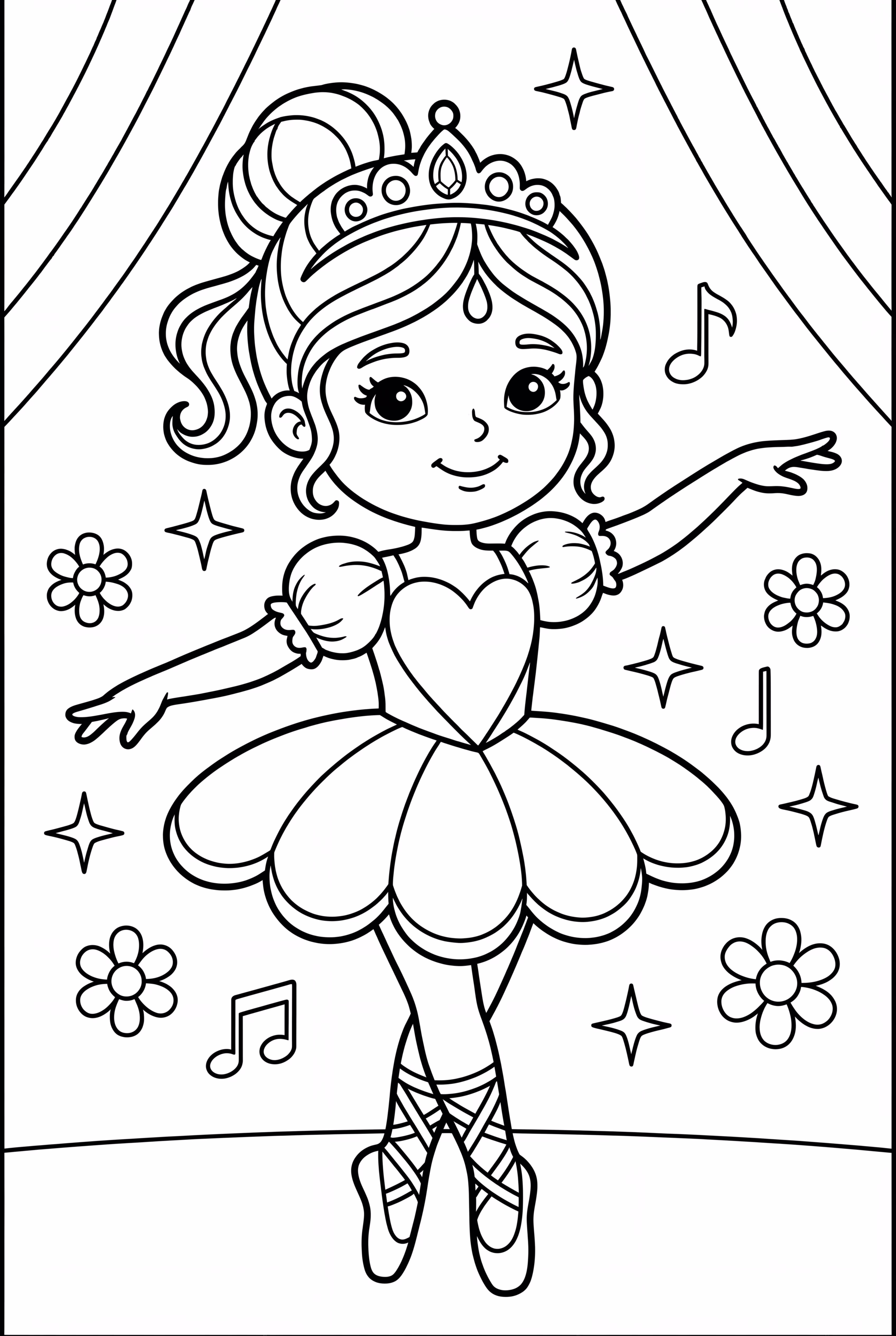 戴冠公主芭蕾舞者