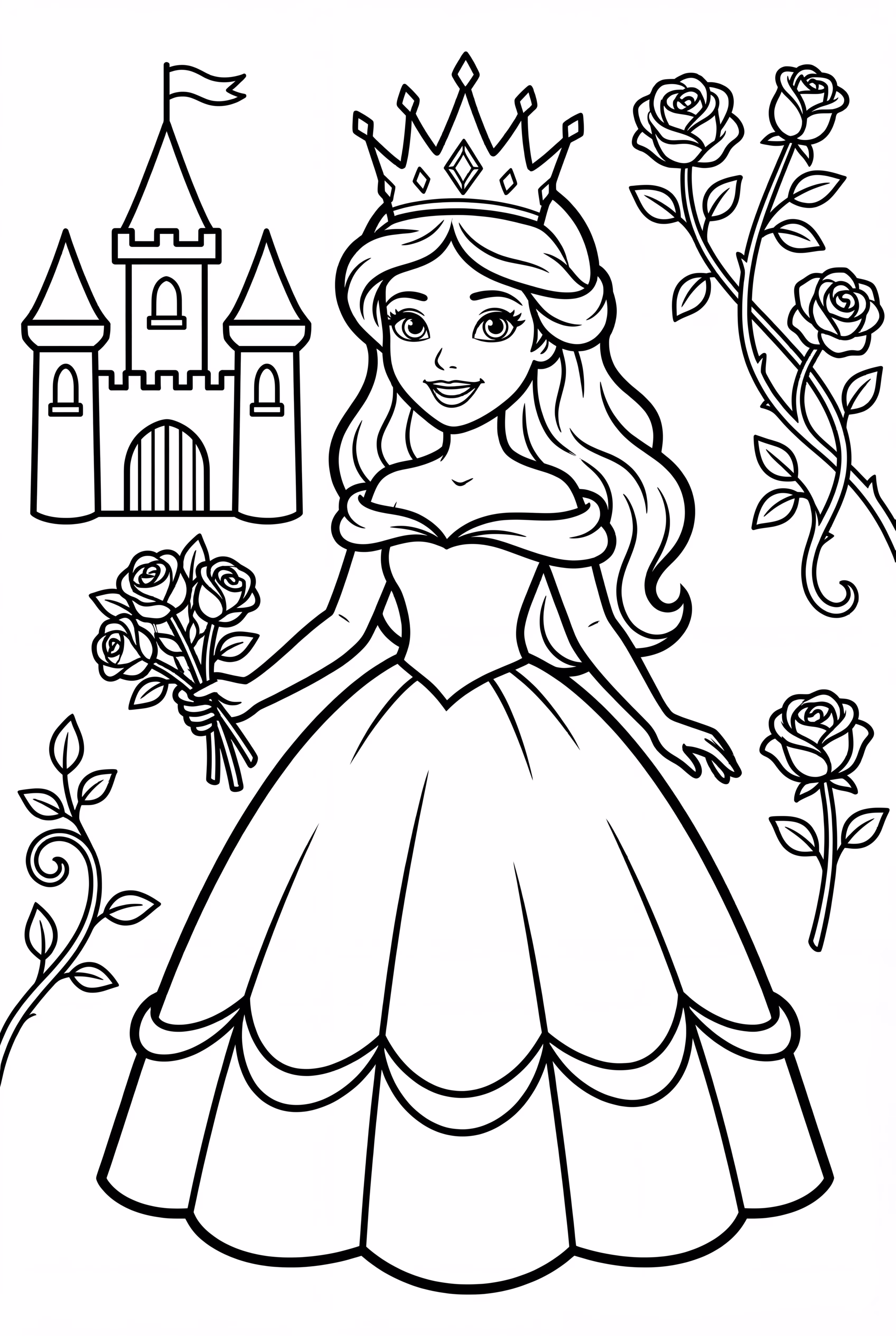 Princesa Bela com uma Coroa Real