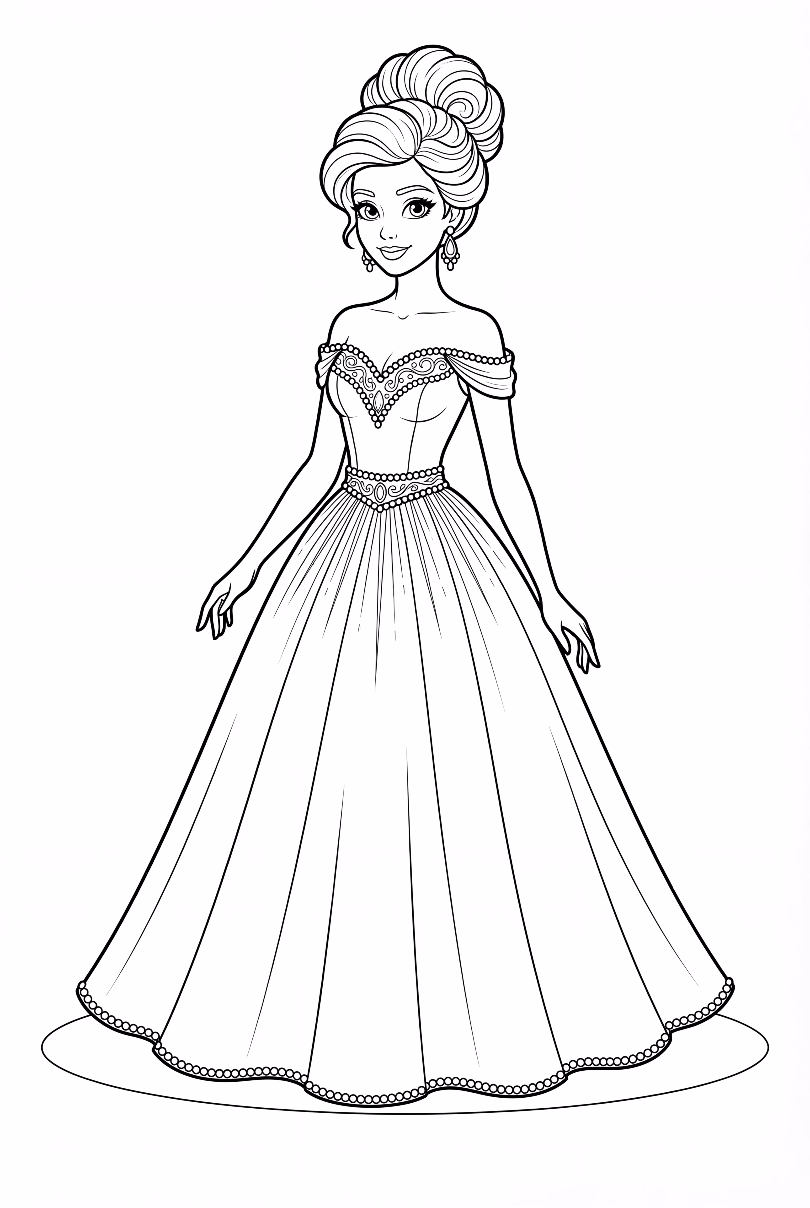 Princess gown with sparkling details