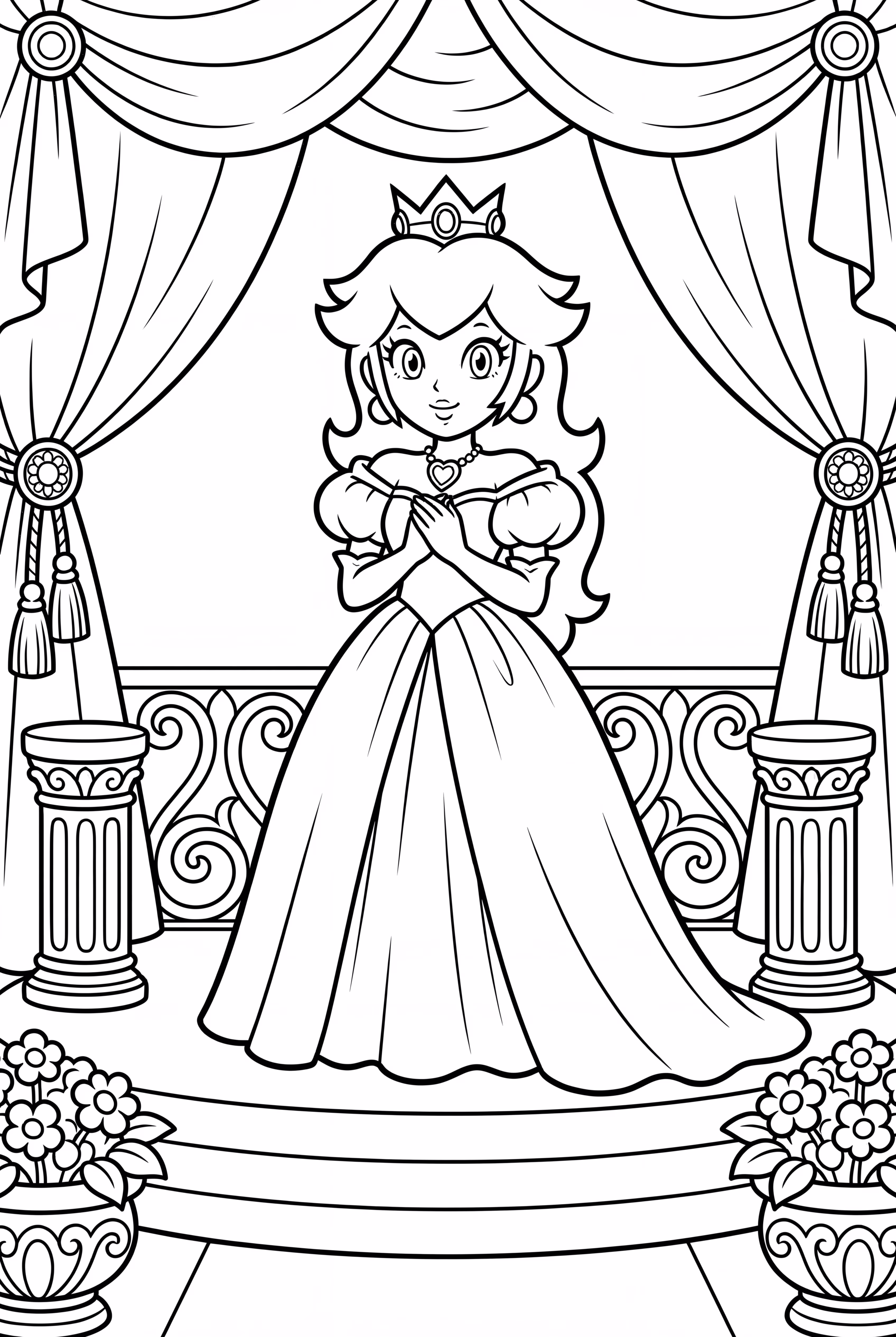 공주 피치가 그녀의 왕실 결혼식에서 춤추다